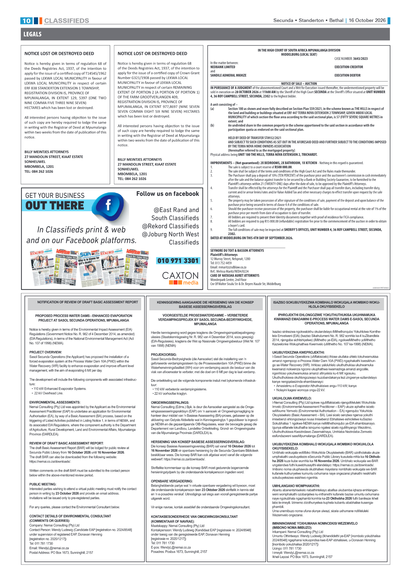 Ridge Times 16 October 2026 page 10