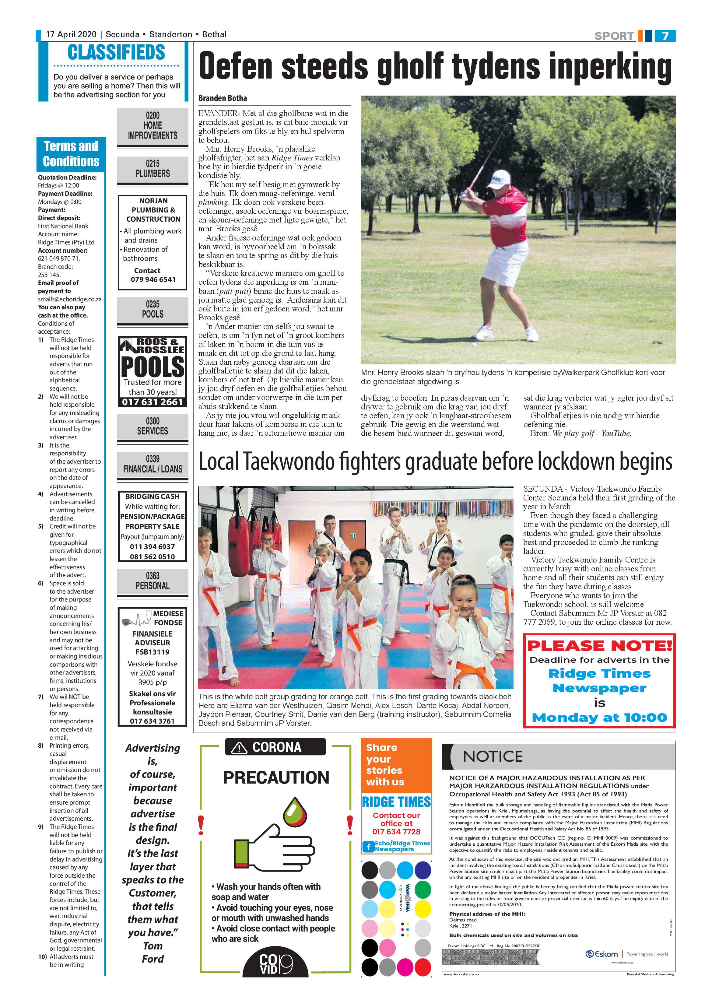 Ridge Times 17 April 2020 page 7