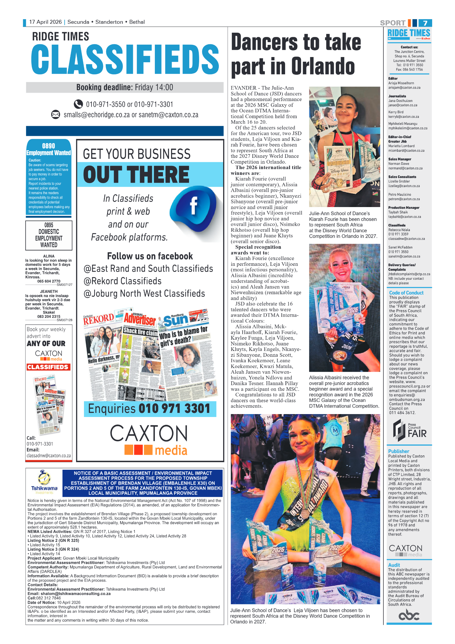 Ridge Times 17 April 2026 page 7