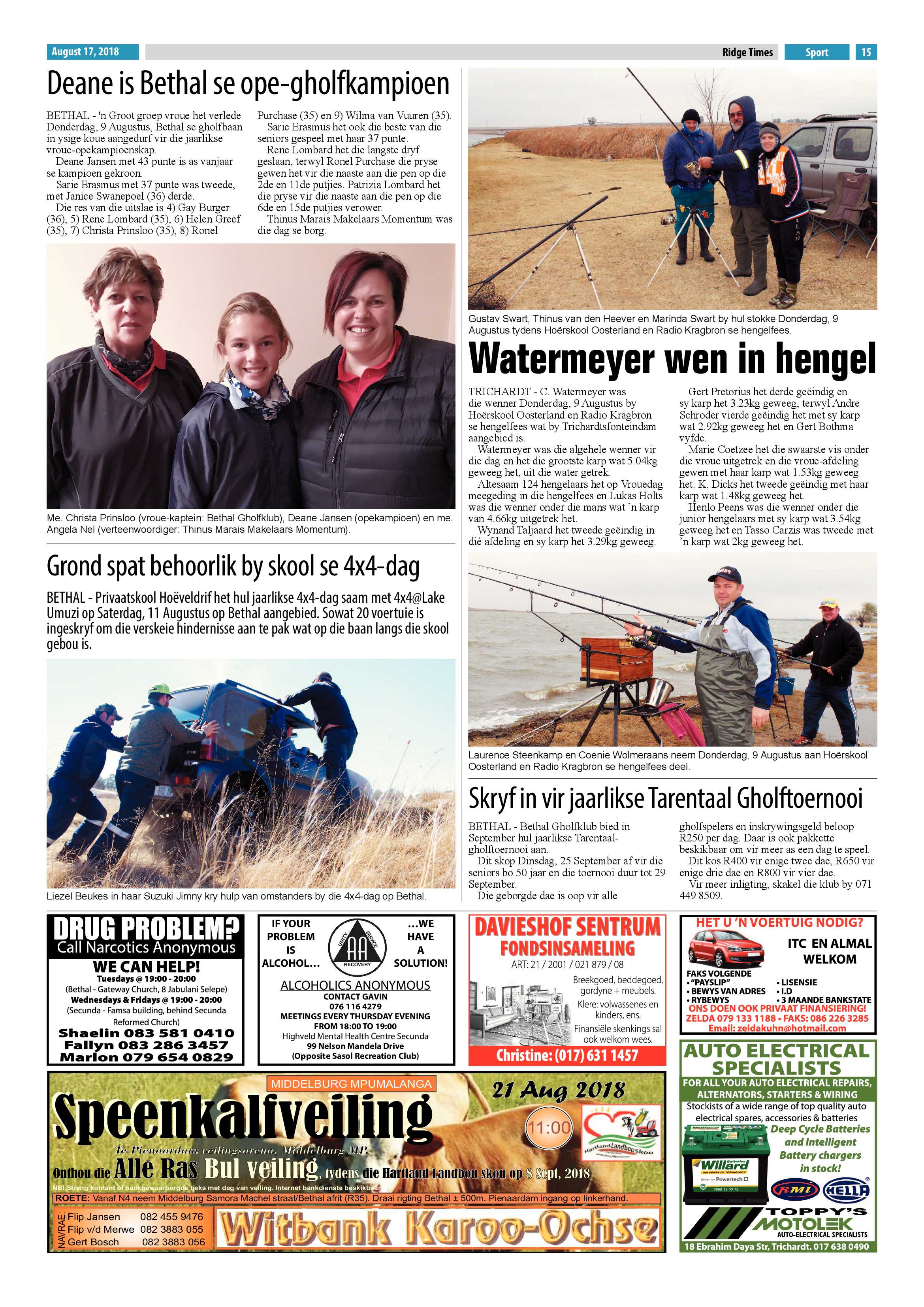 Ridge Times 17 August 2018 page 15