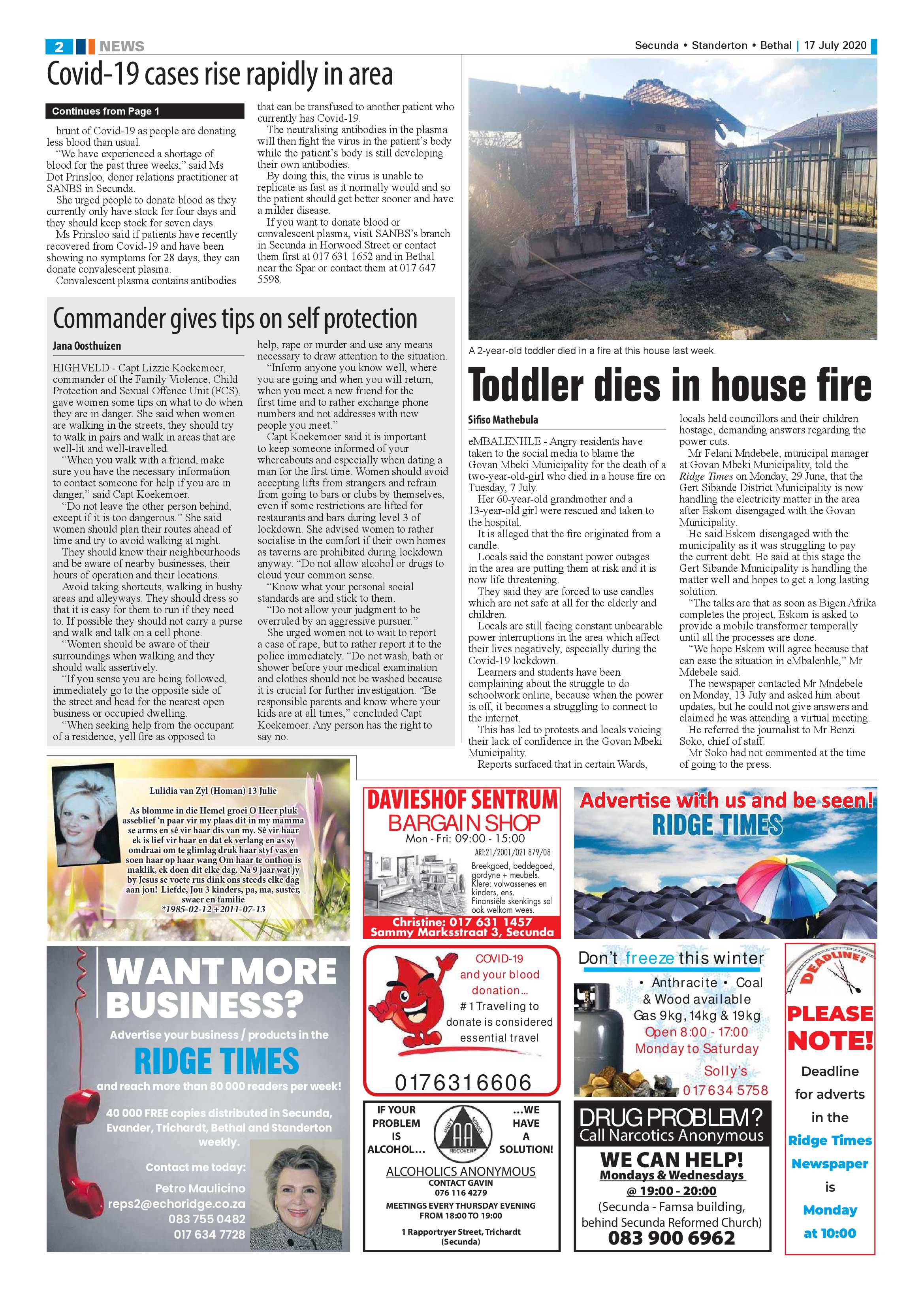 Ridge Times 17 July 2020 page 2