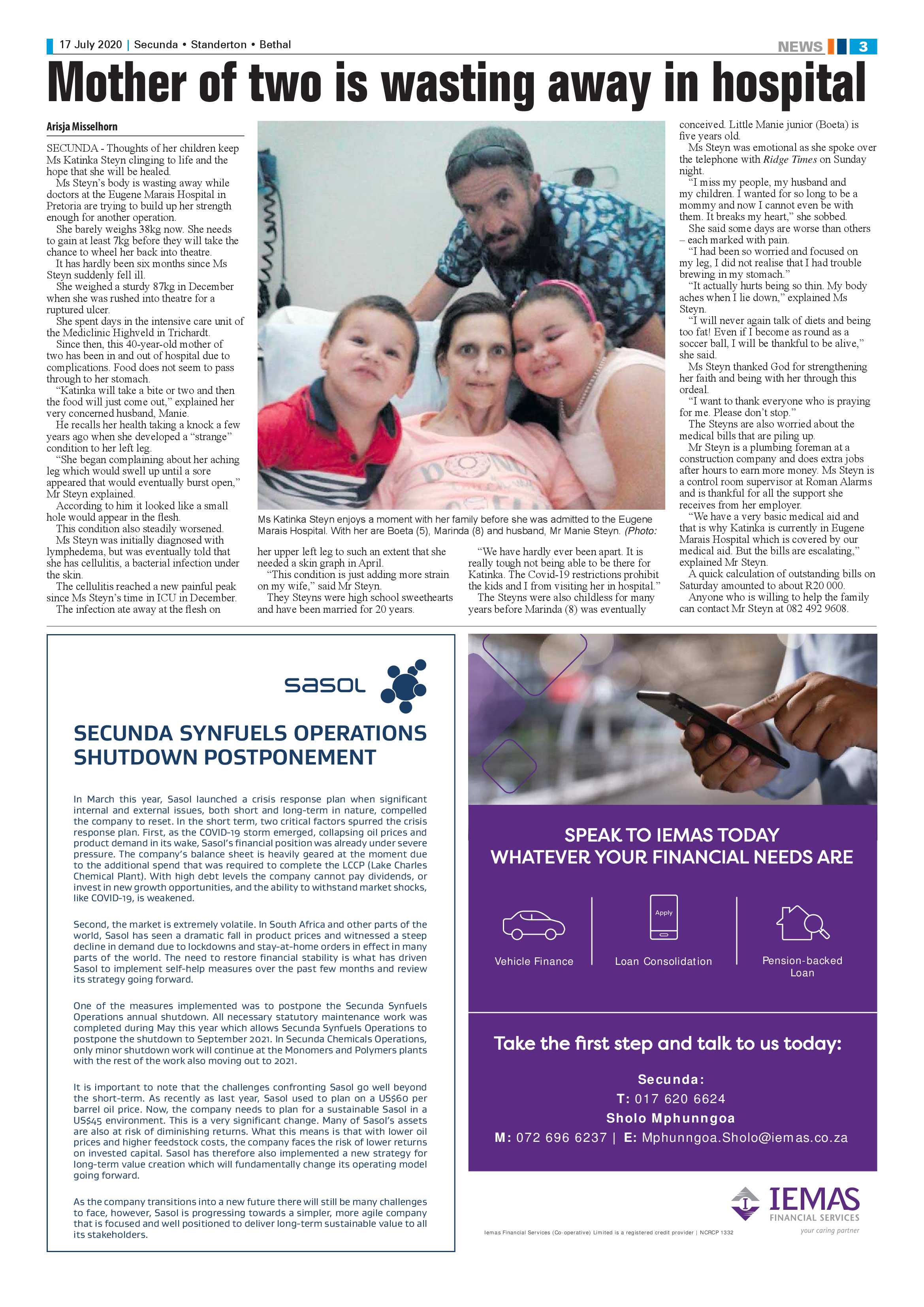 Ridge Times 17 July 2020 page 3