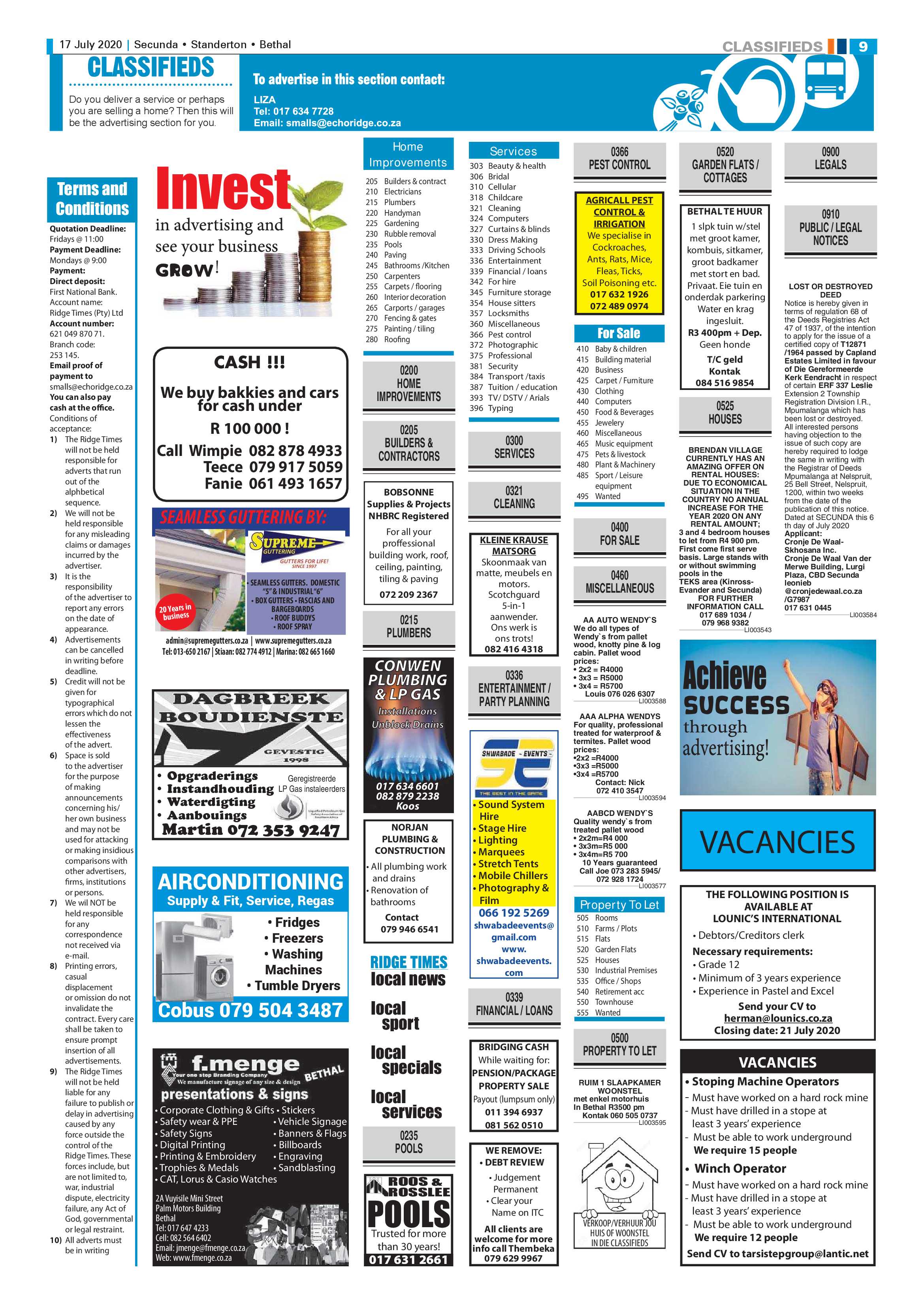 Ridge Times 17 July 2020 page 9