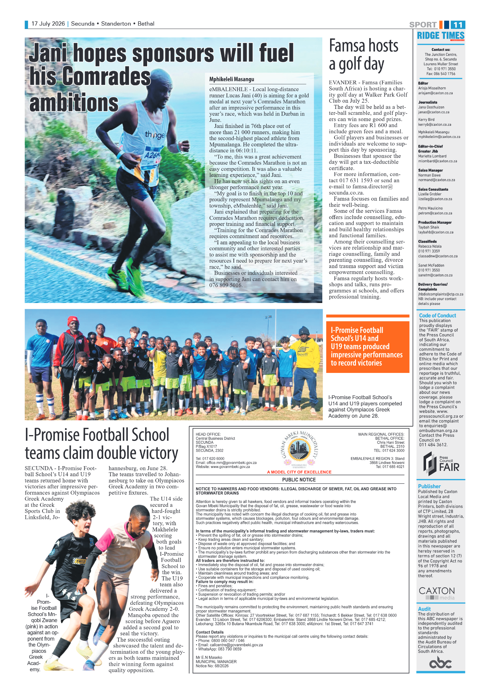 Ridge Times 17 July 2026 page 11