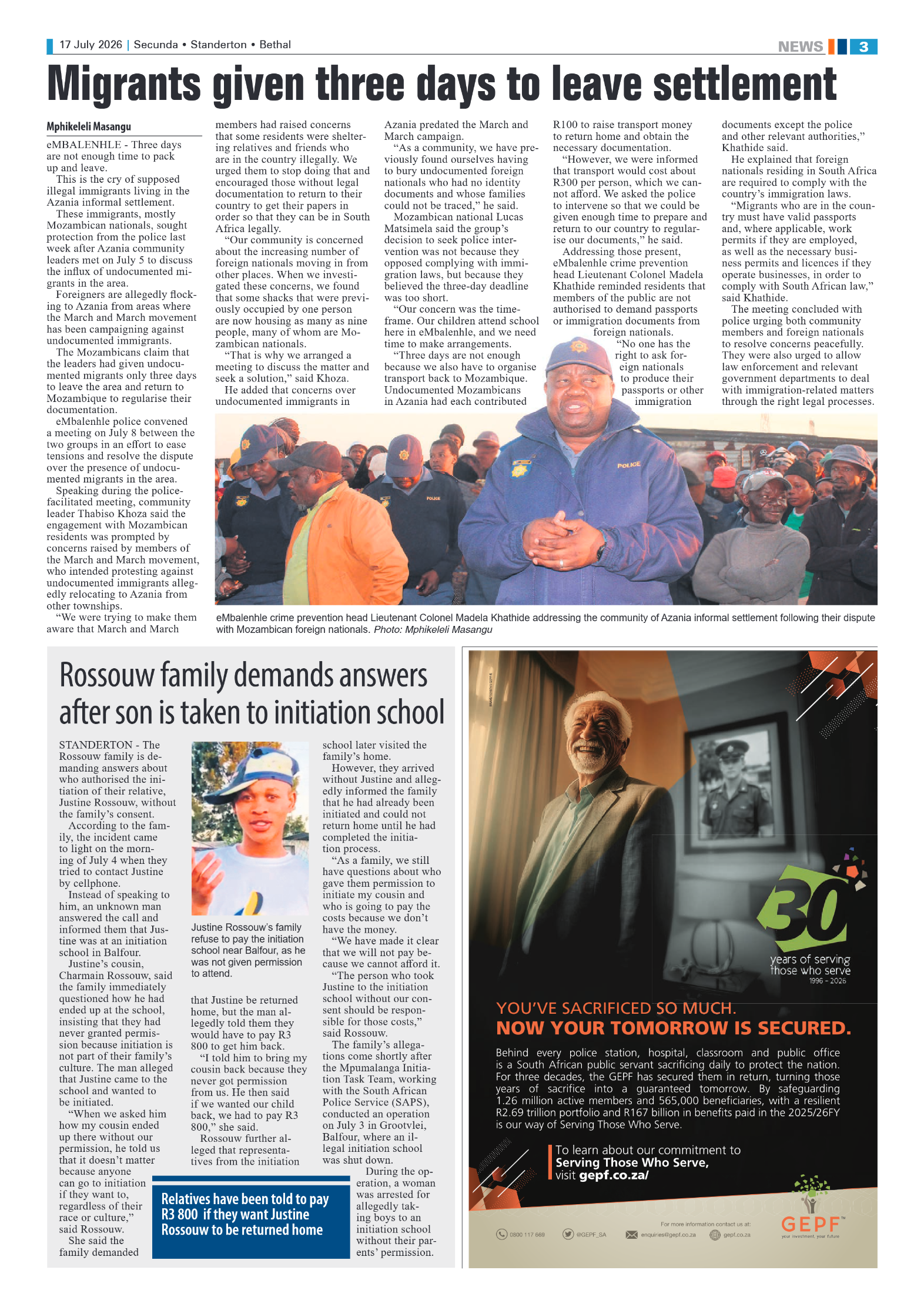 Ridge Times 17 July 2026 page 3
