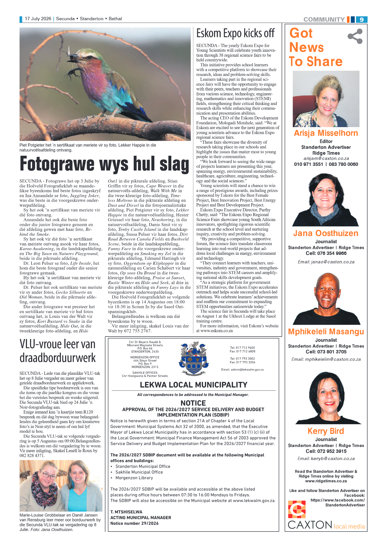 Ridge Times 17 July 2026 page 9