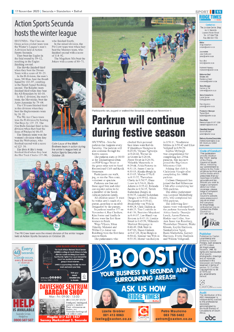 Ridge Times 17 November 2023 page 11