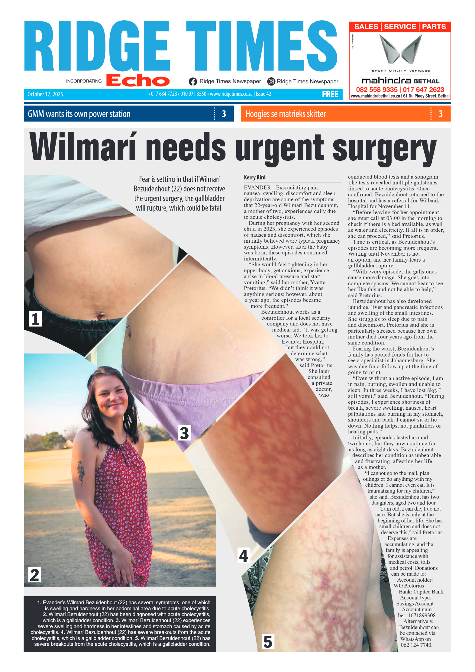 Ridge Times 17 October 2025 page 1