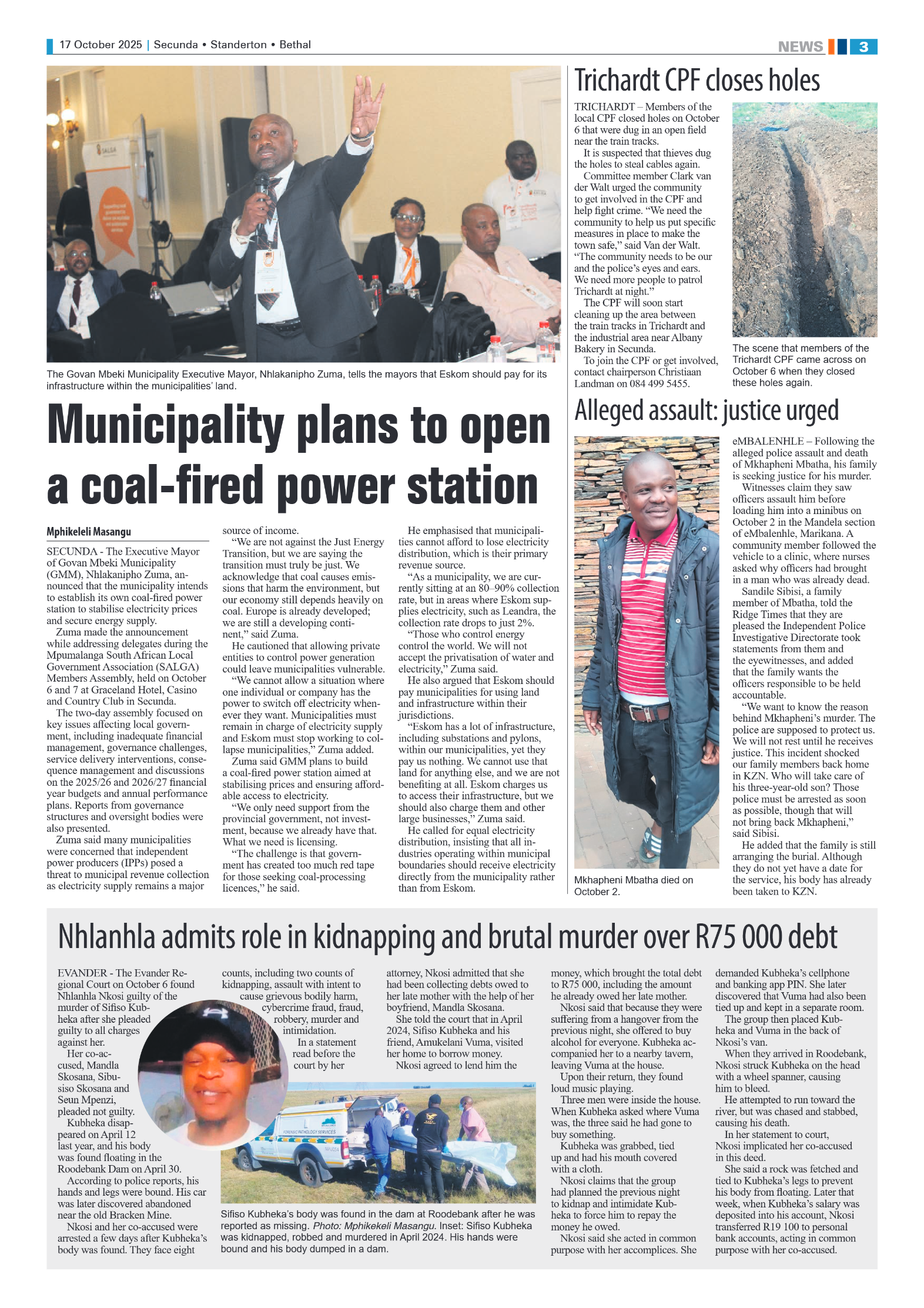 Ridge Times 17 October 2025 page 3