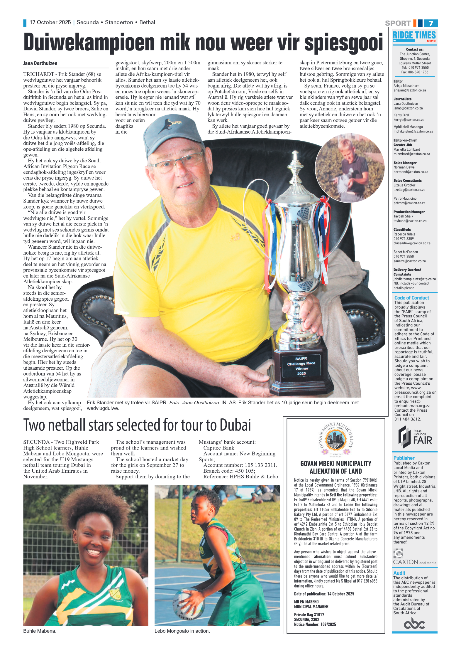 Ridge Times 17 October 2025 page 7