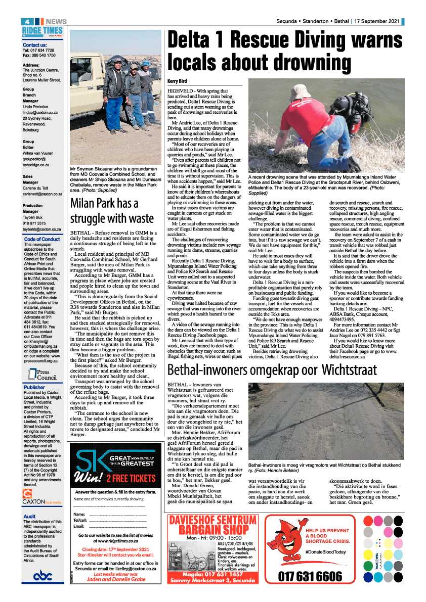 Ridge Times 17 September 2021 page 4