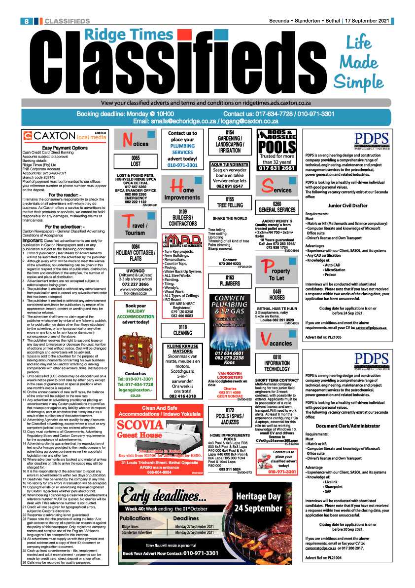 Ridge Times 17 September 2021 page 8