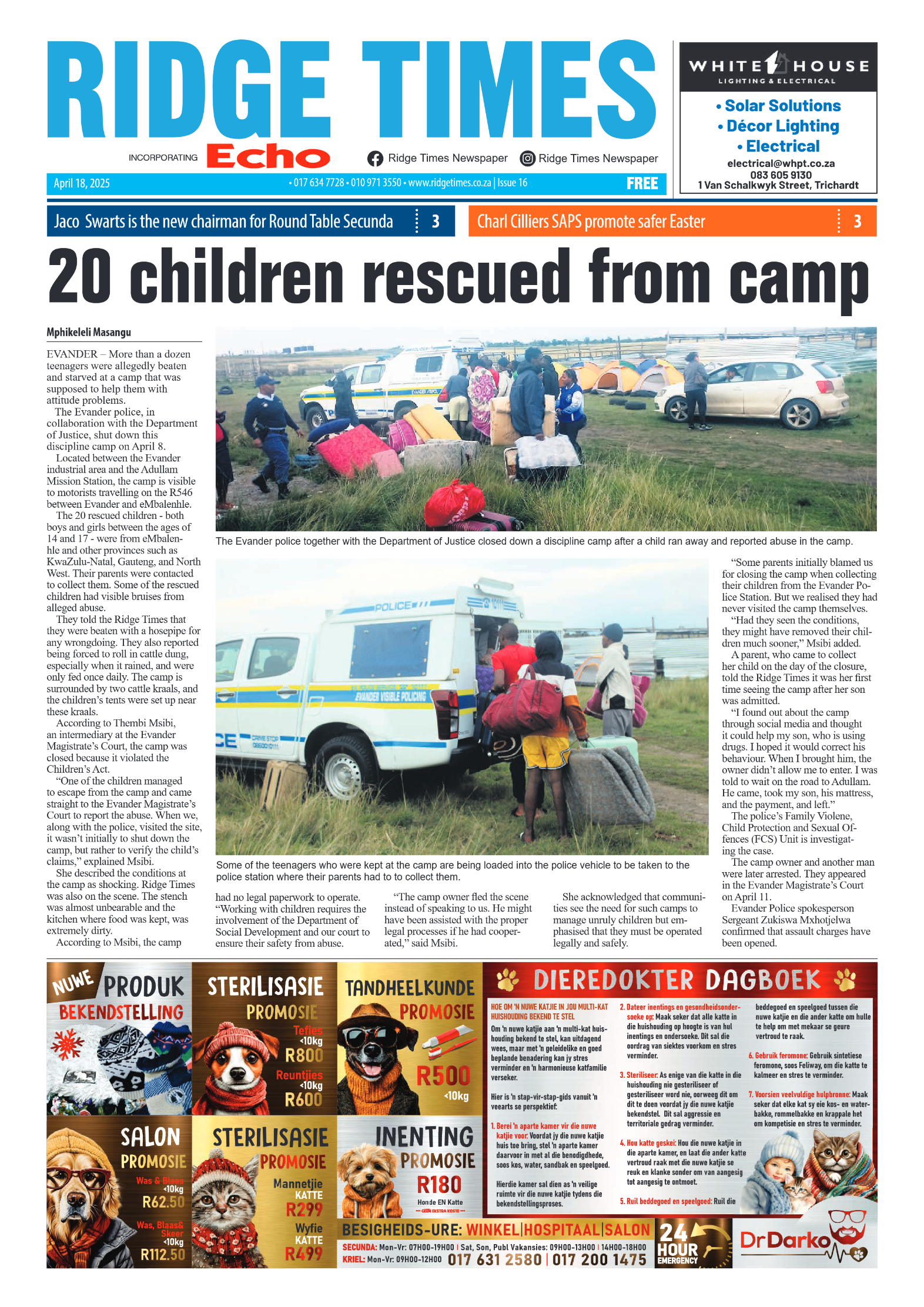 Ridge Times 18 April 2025 page 1