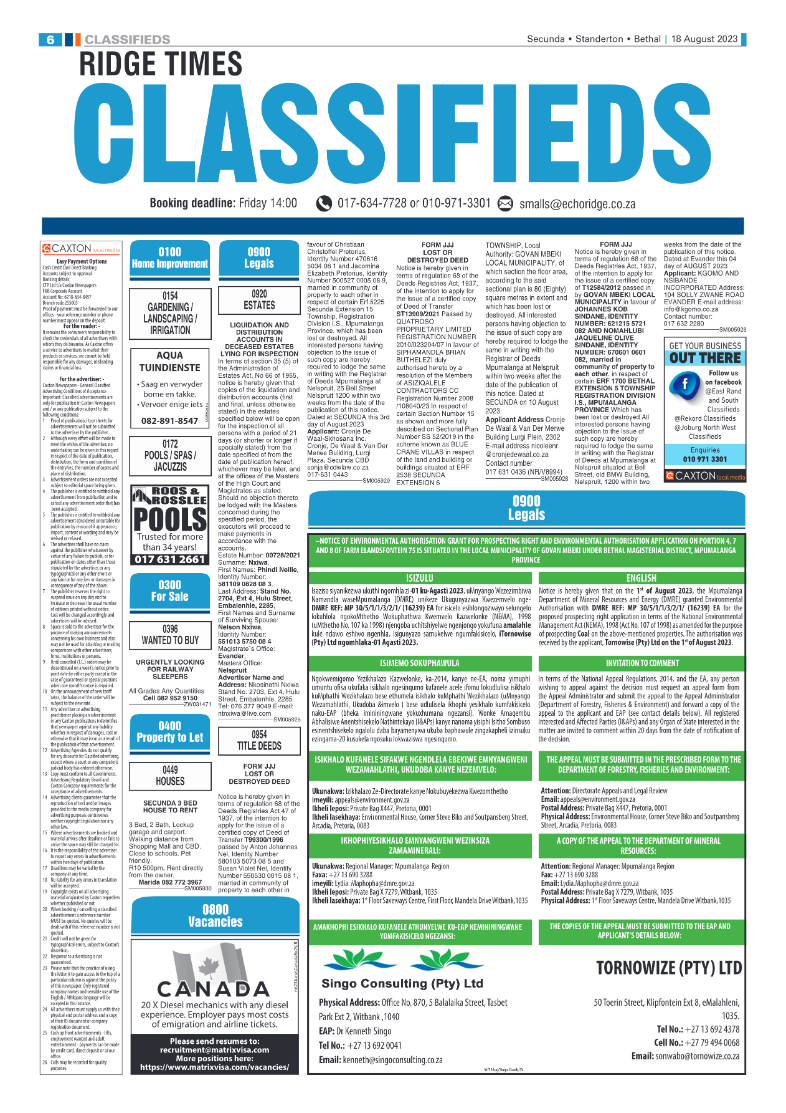 Ridge Times 18 August 2023 page 6