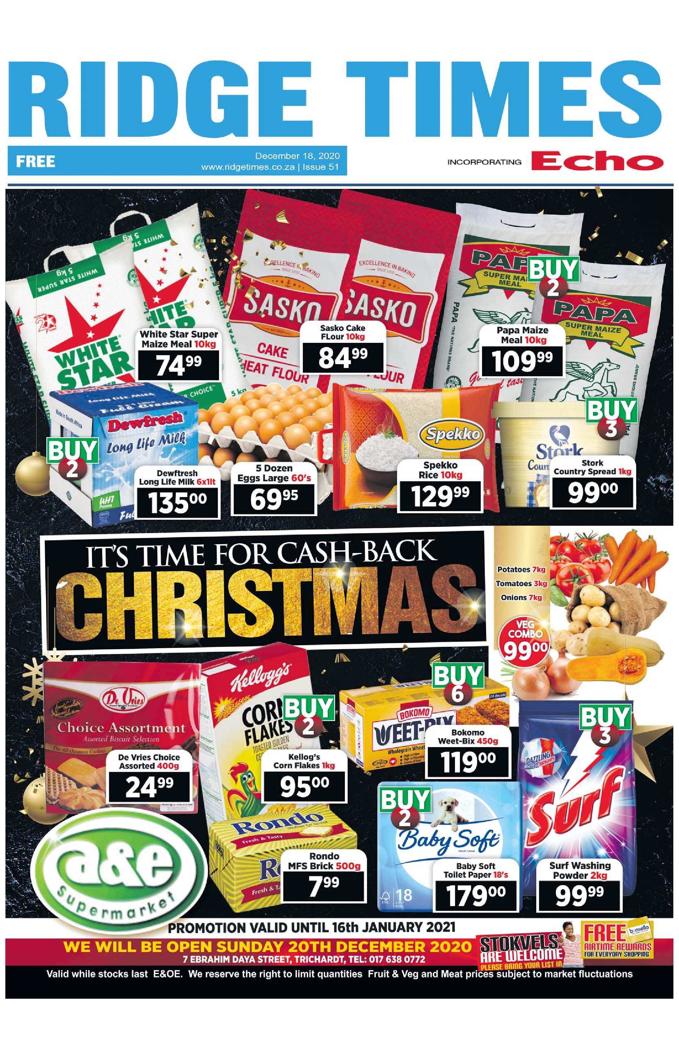 Ridge Times 18 December 2020 page 1