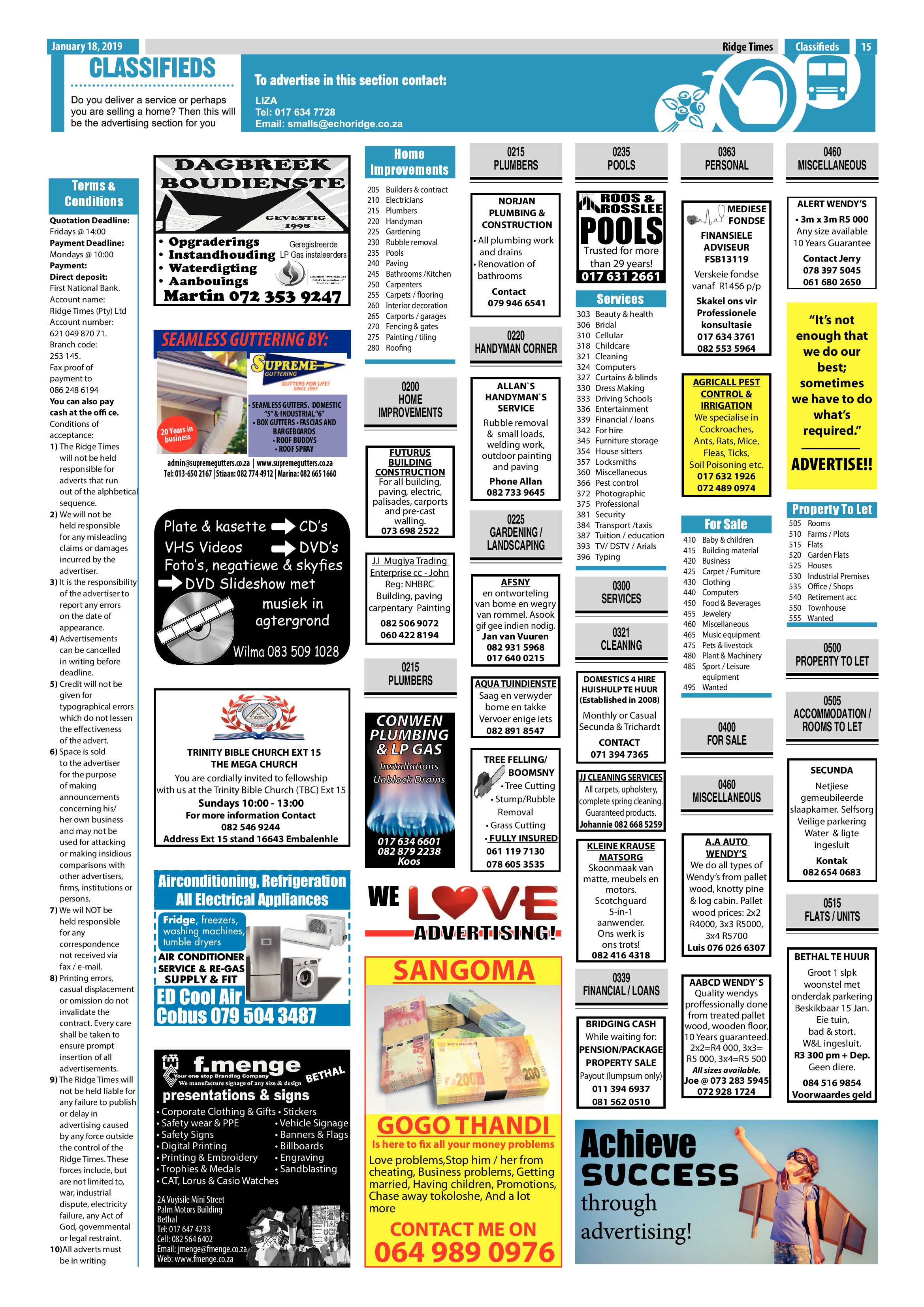 Ridge Times 18 January 2019 page 15