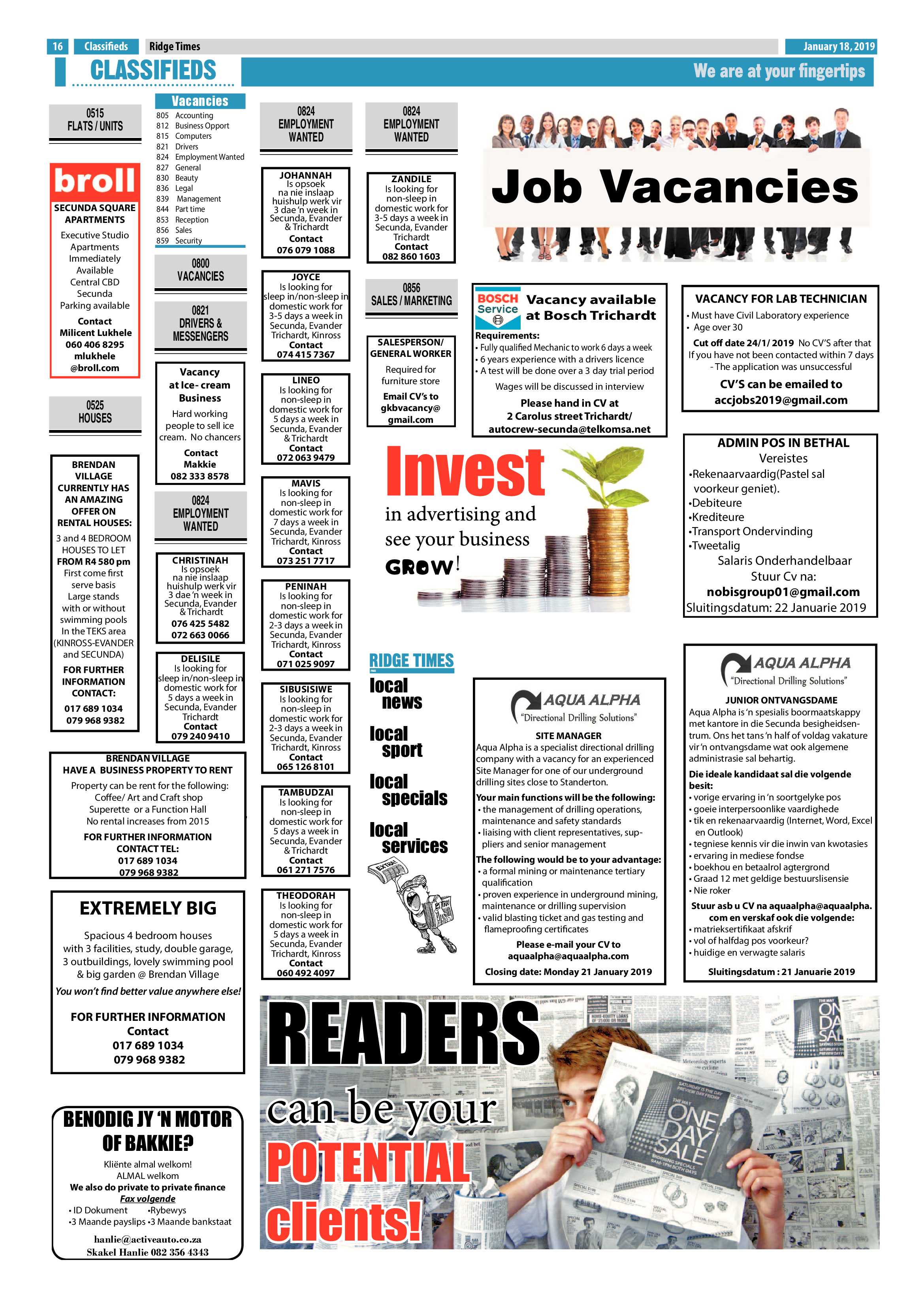 Ridge Times 18 January 2019 page 16