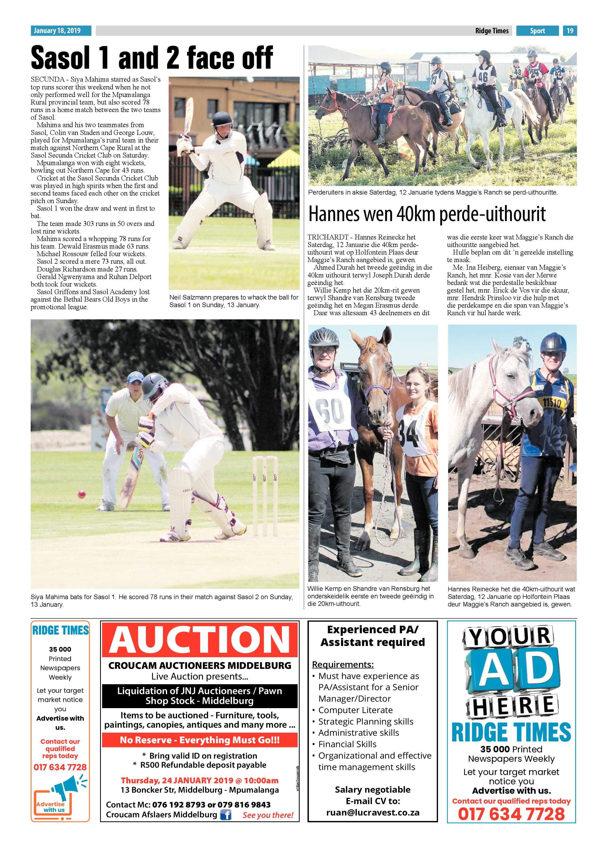 Ridge Times 18 January 2019 page 19