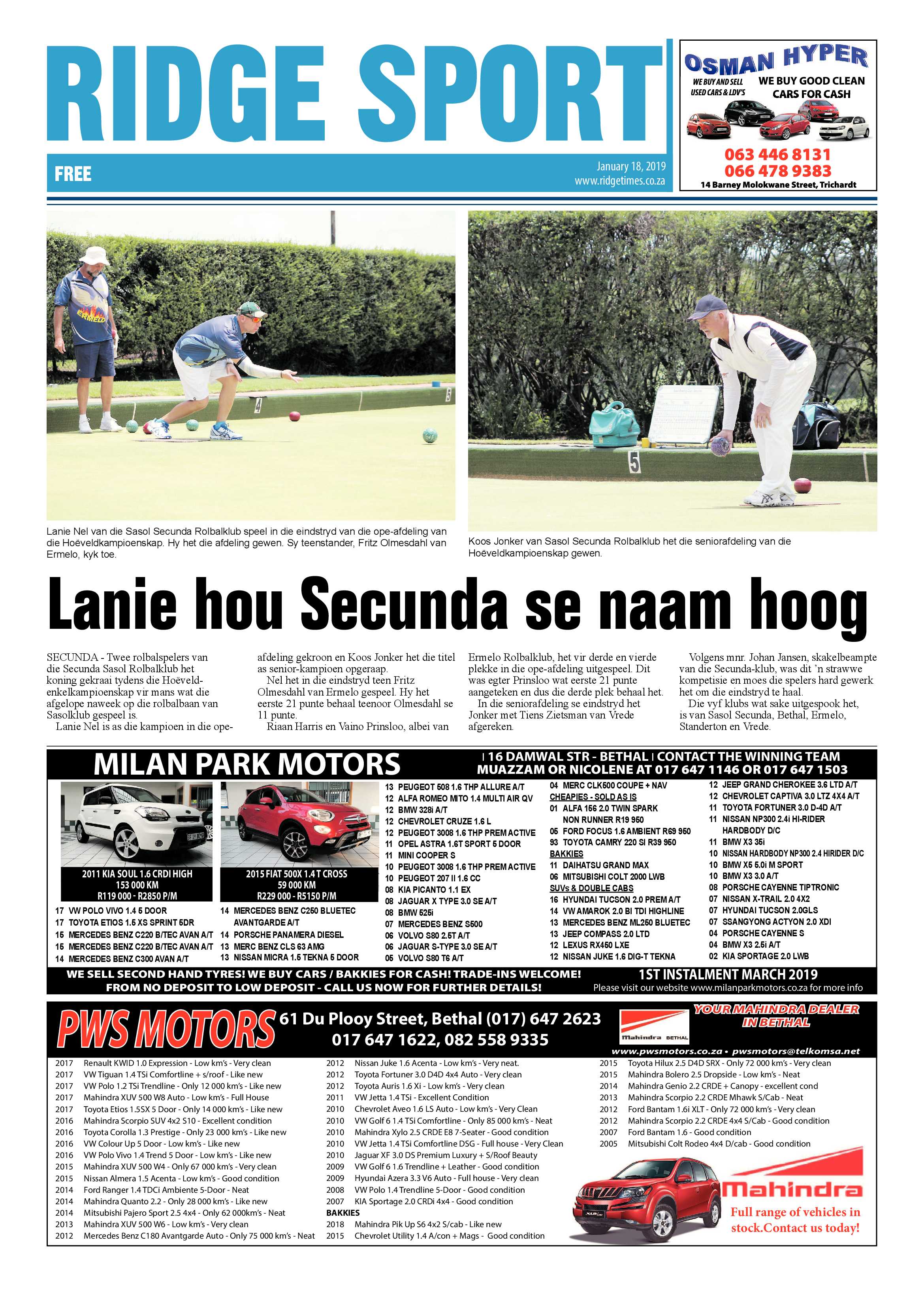 Ridge Times 18 January 2019 page 20