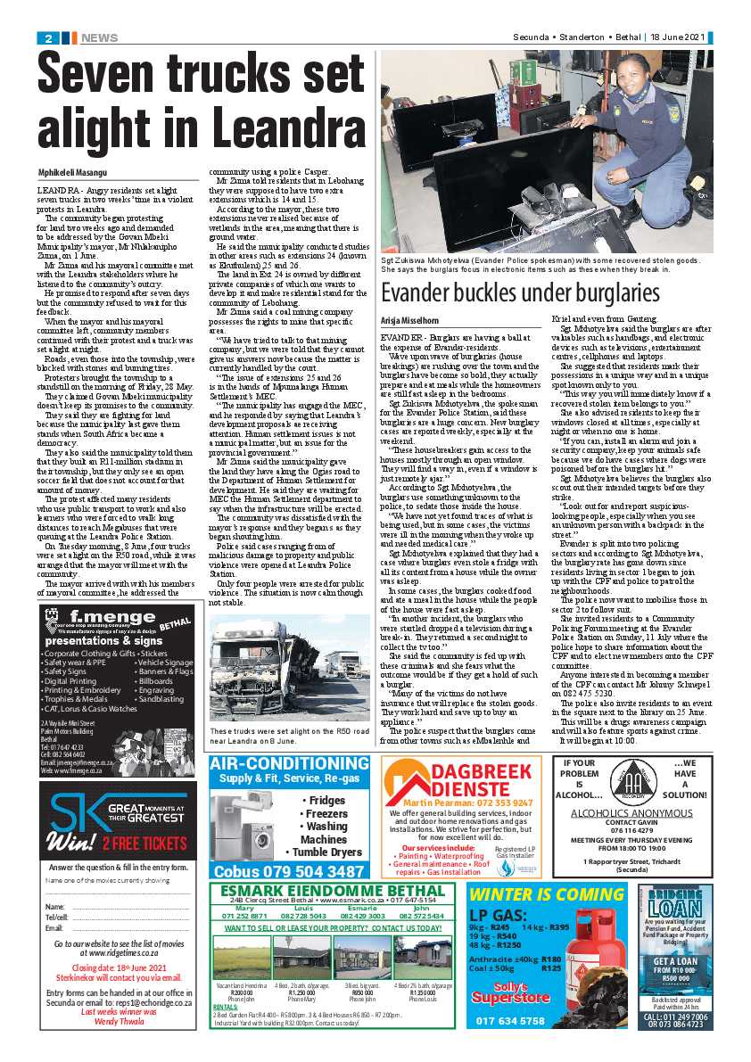 Ridge Times 18 June 2021 page 2