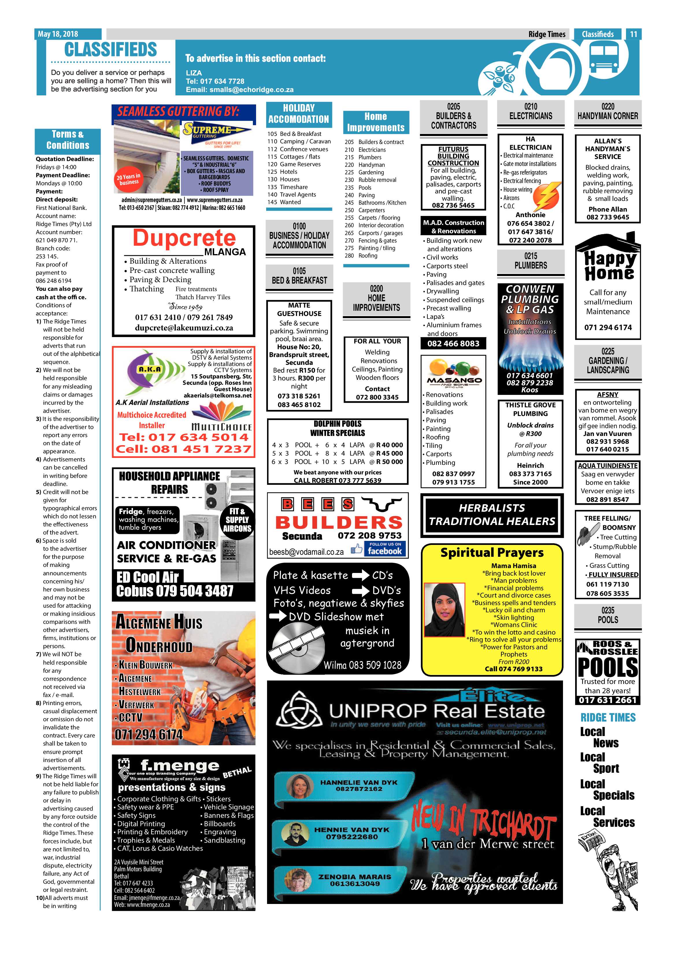 Ridge Times 18 May 2018 page 11
