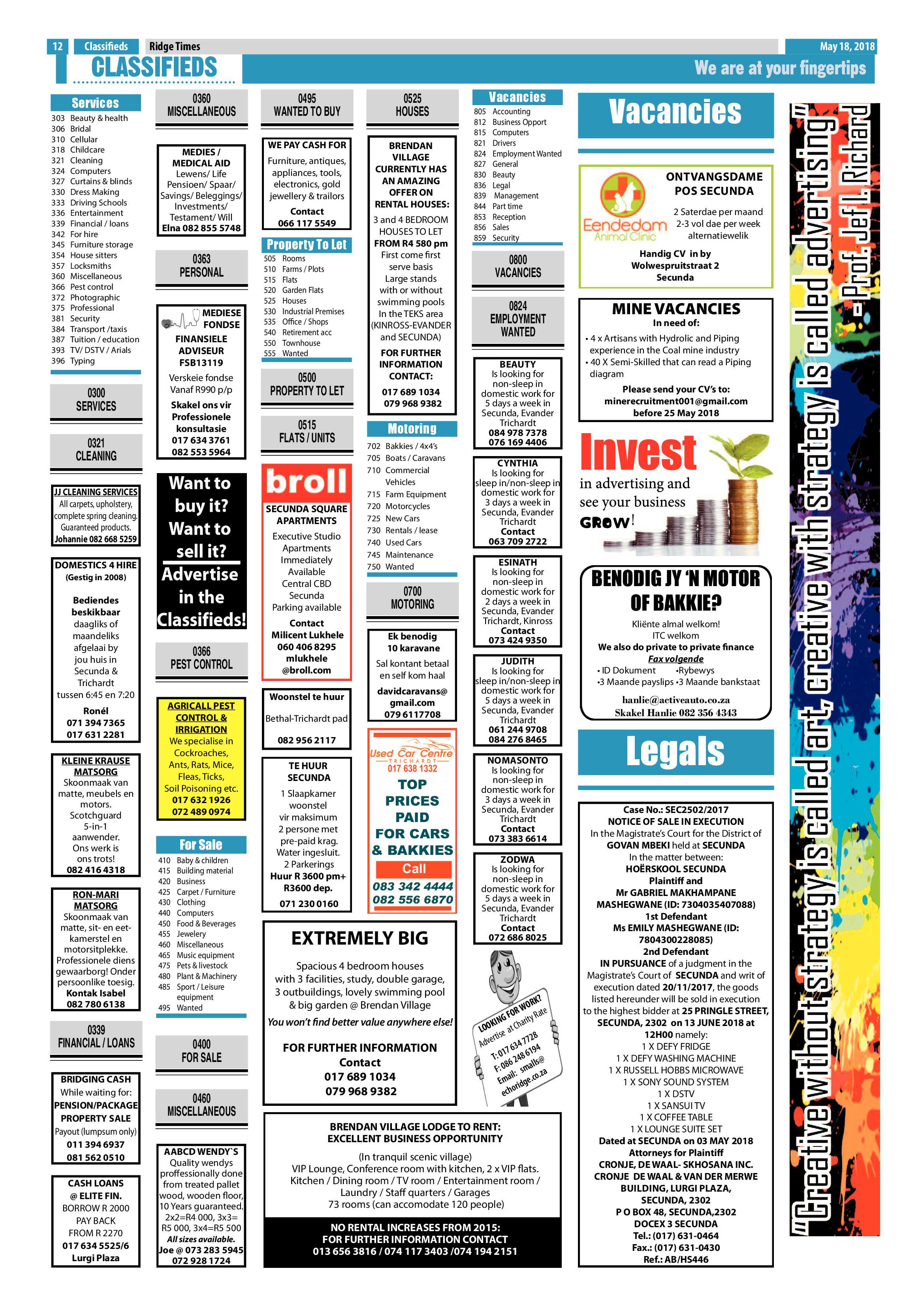 Ridge Times 18 May 2018 page 12