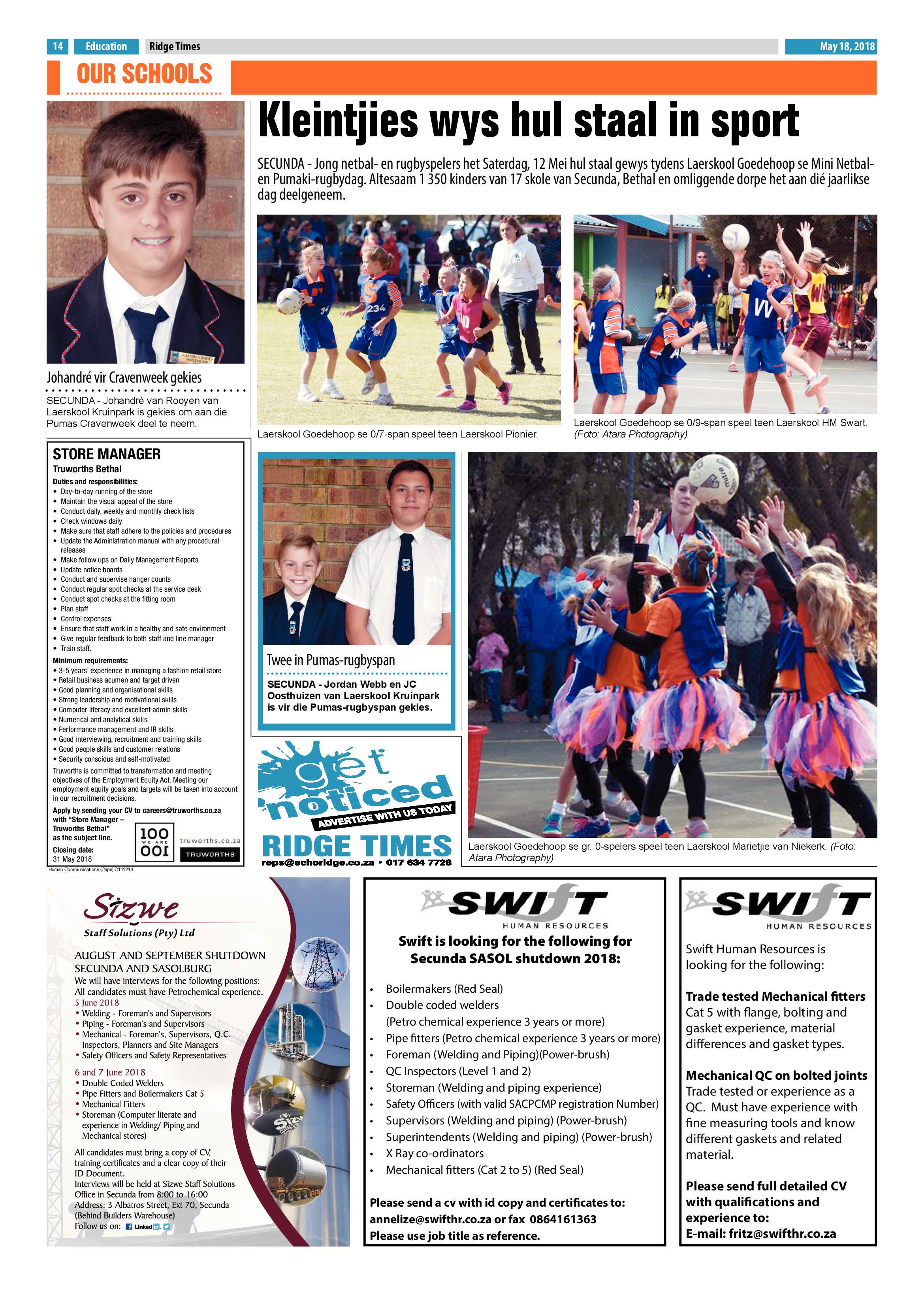 Ridge Times 18 May 2018 page 14