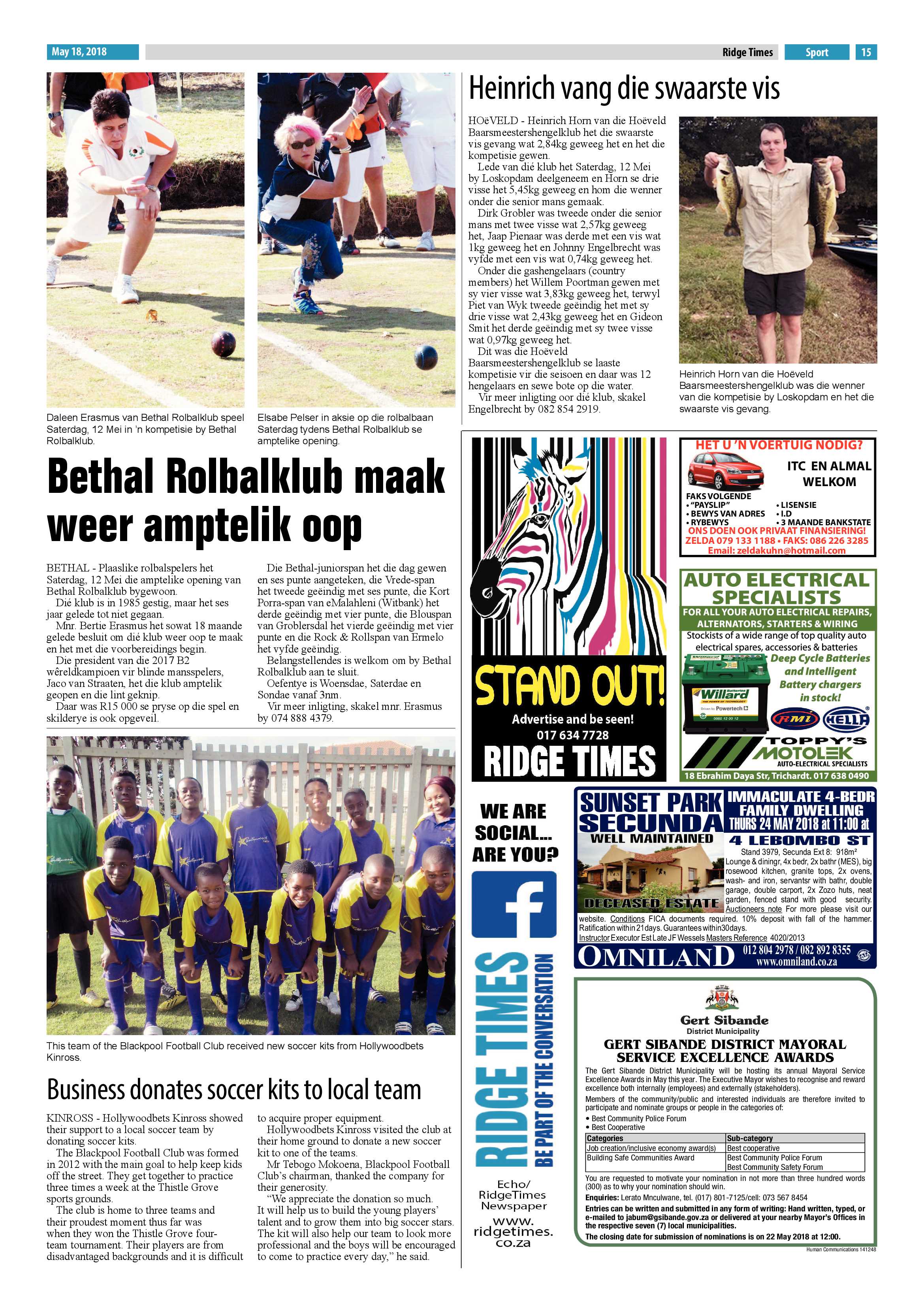 Ridge Times 18 May 2018 page 15