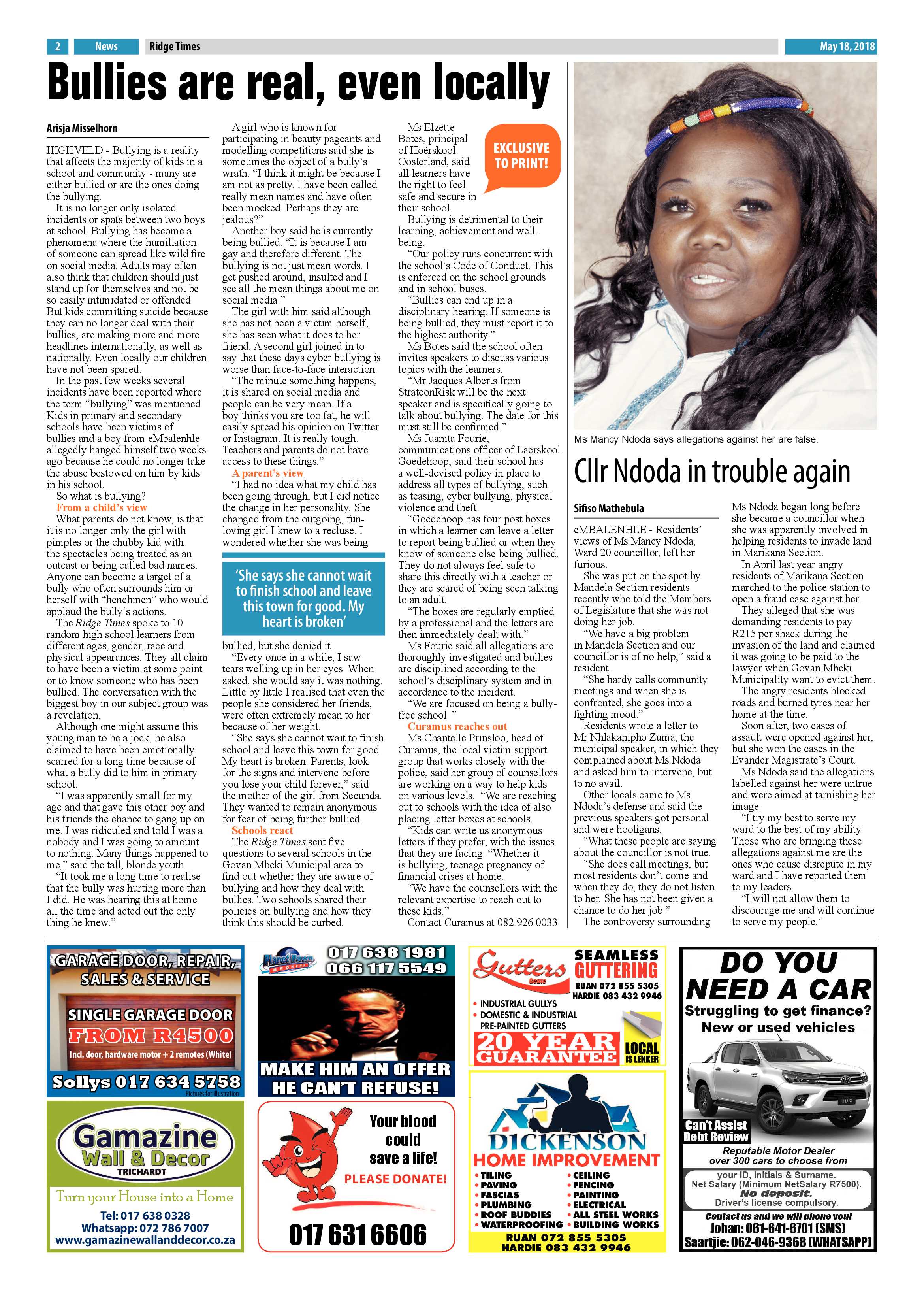 Ridge Times 18 May 2018 page 2