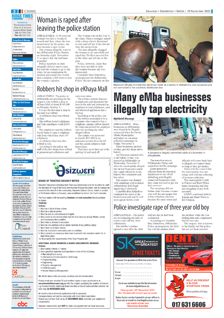 Ridge Times 18 Nov 2022 page 2