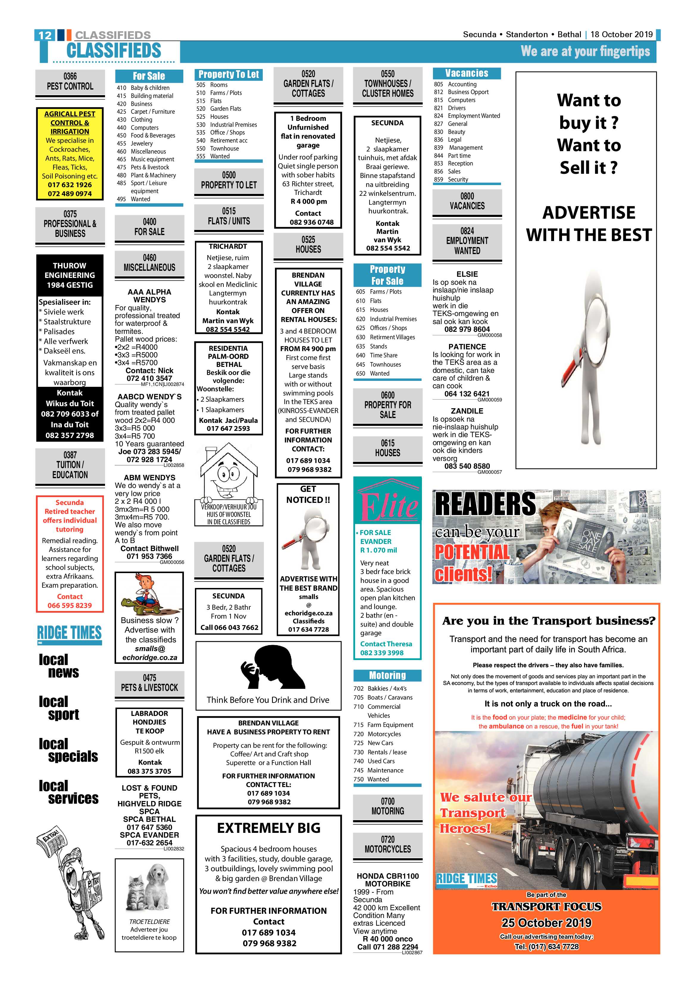 Ridge Times 18 October 2019 page 12