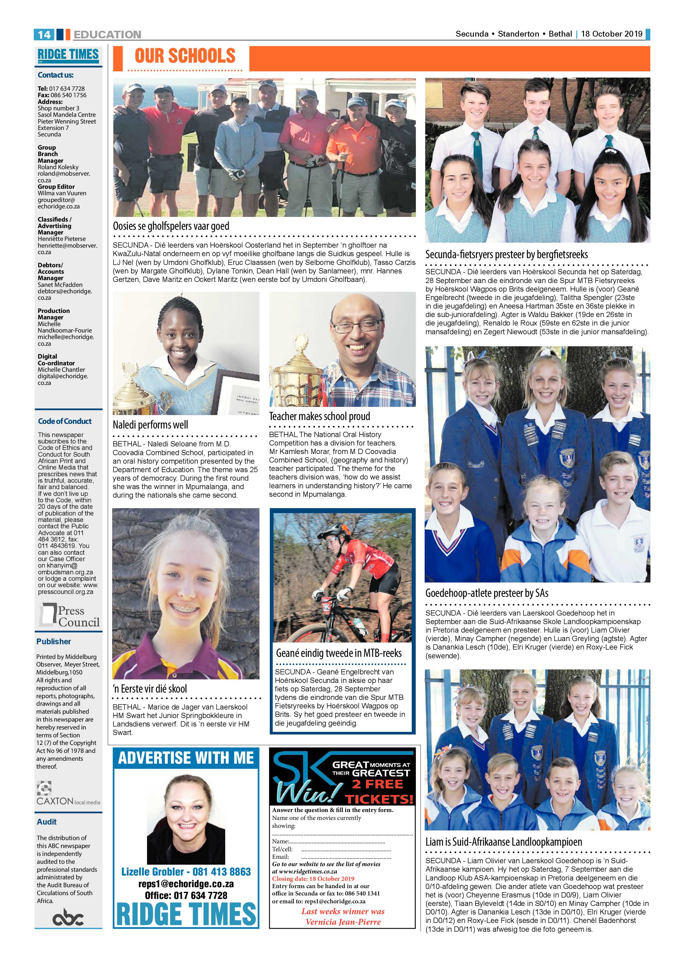 Ridge Times 18 October 2019 page 14