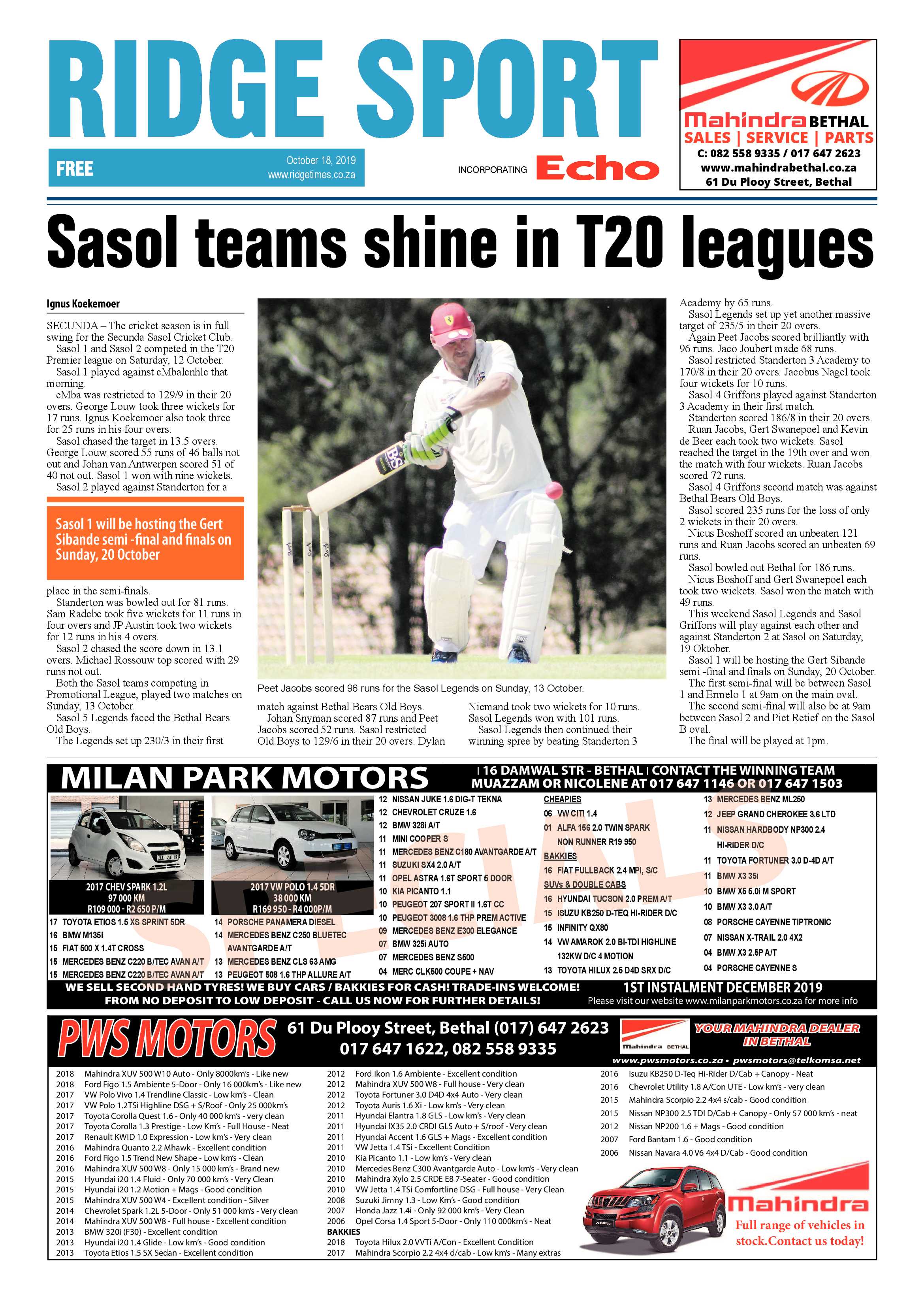 Ridge Times 18 October 2019 page 16