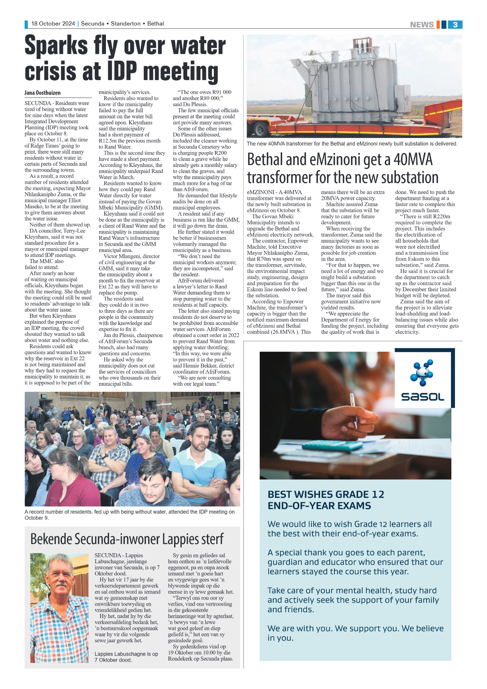 Ridge Times 18 October 2024 page 3