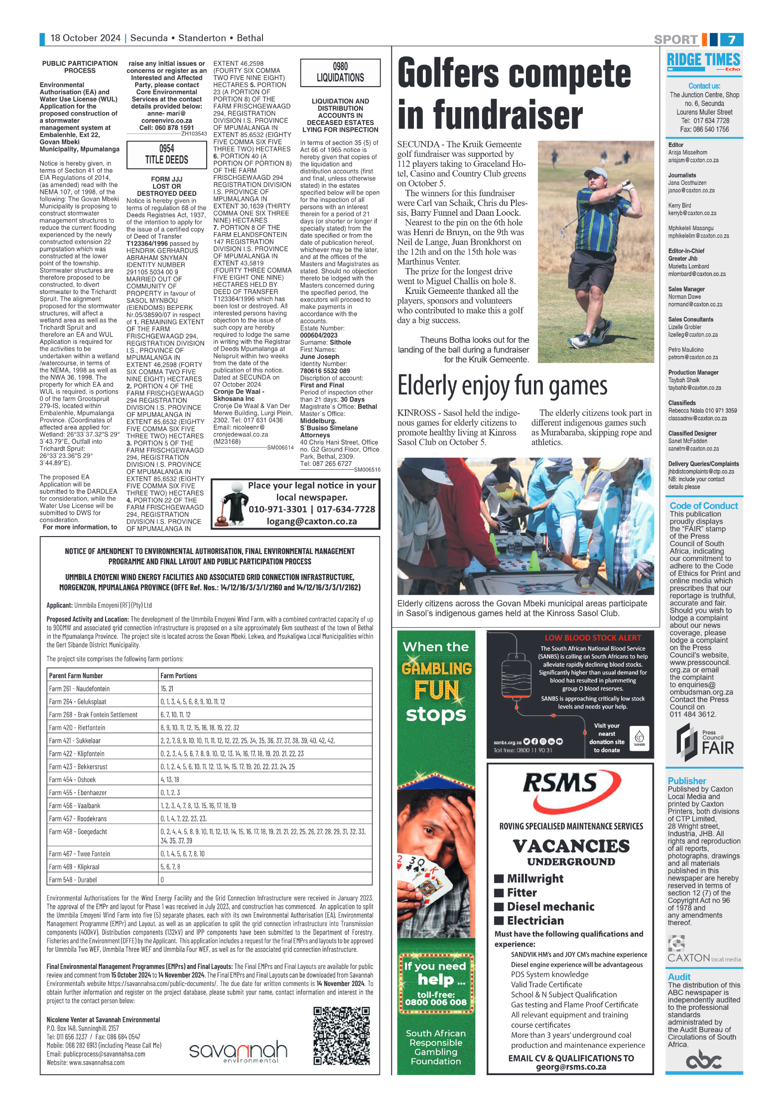 Ridge Times 18 October 2024 page 7