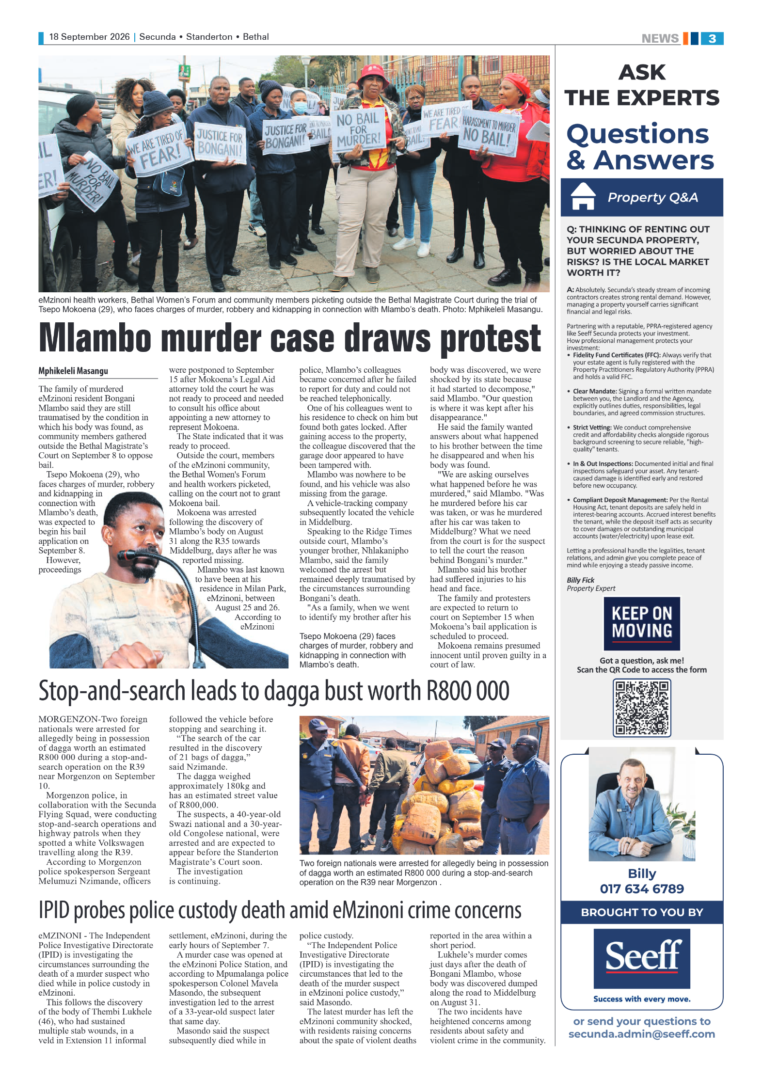 Ridge Times 18 September 2026 page 3