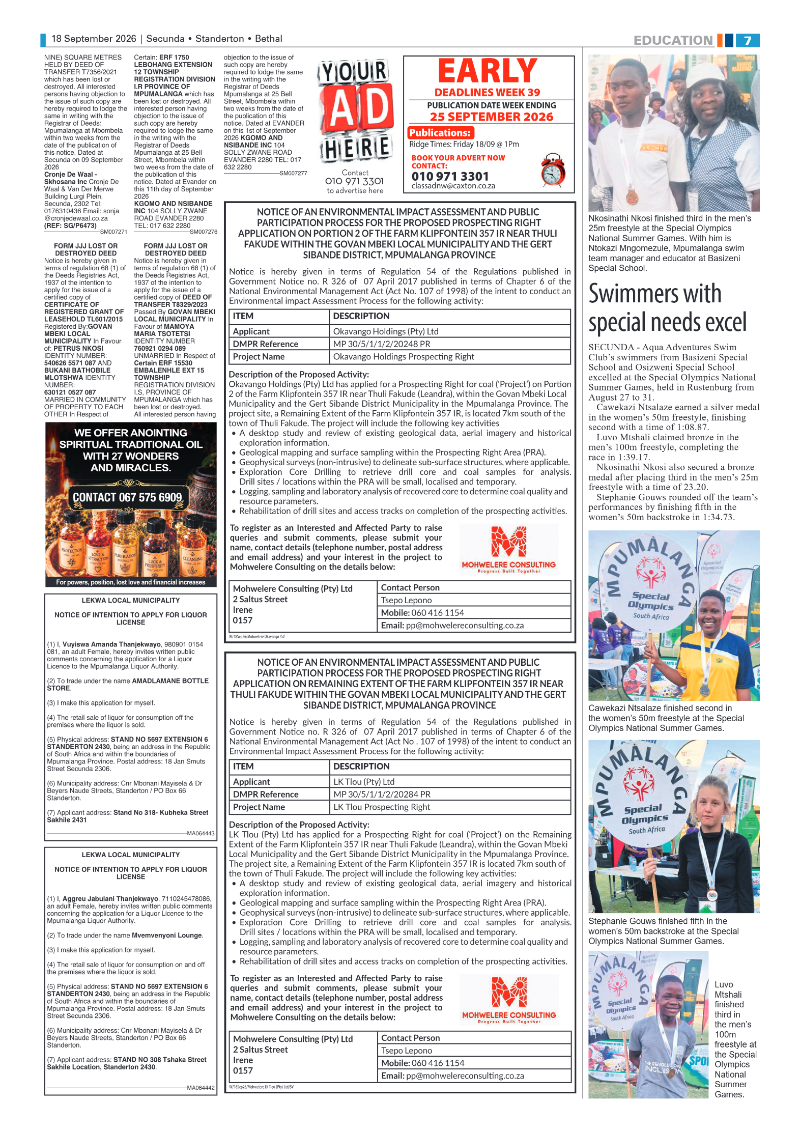 Ridge Times 18 September 2026 page 7