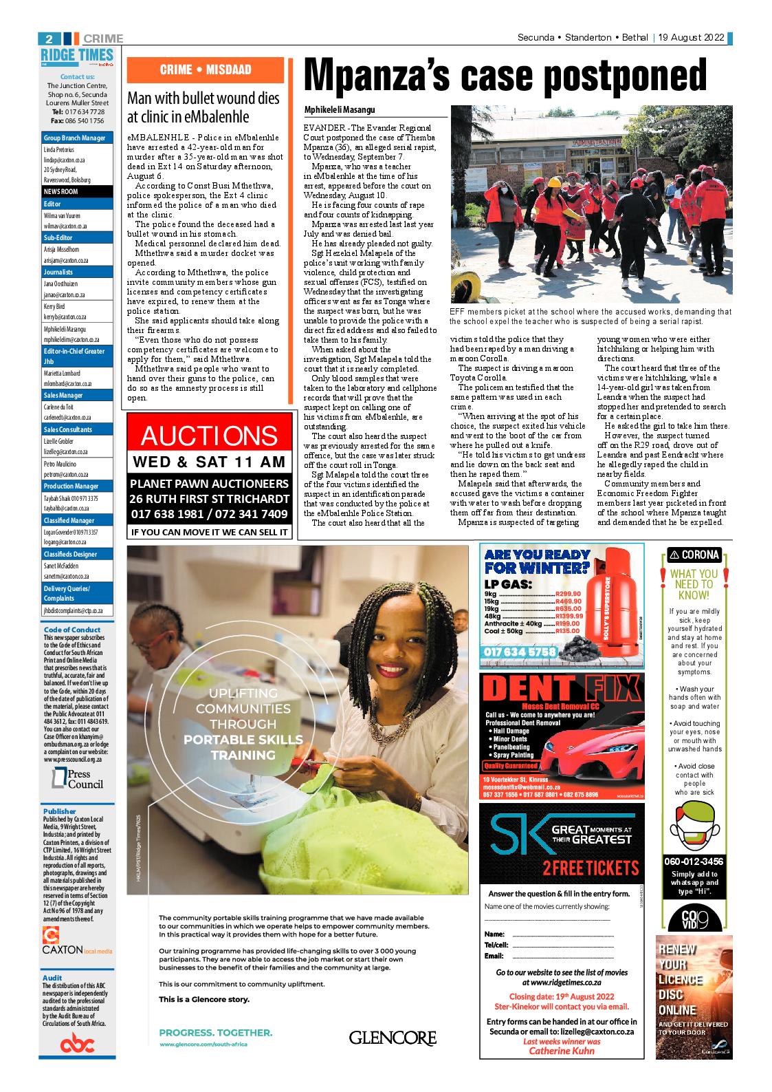 Ridge Times 19 August 2022 page 2