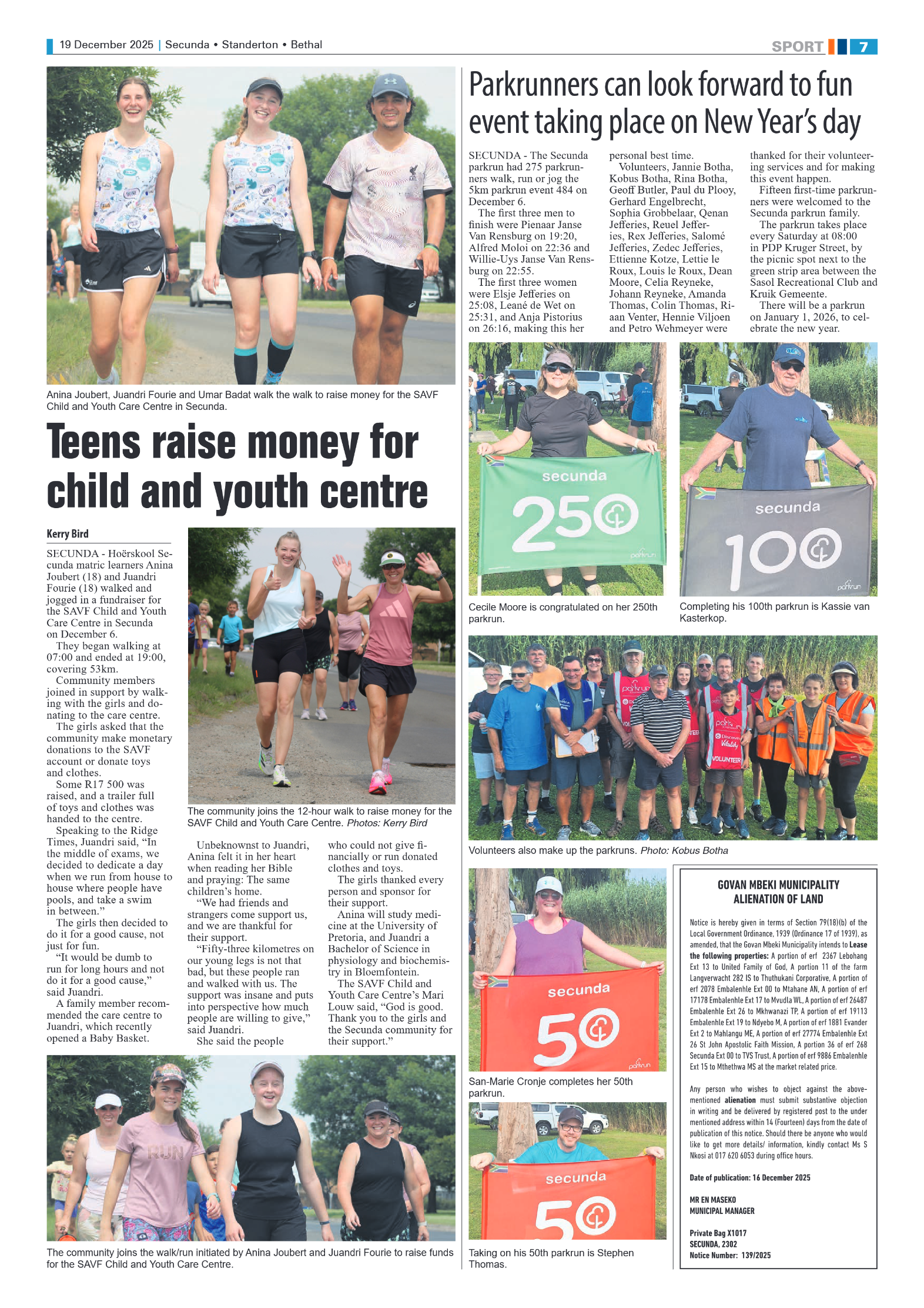 Ridge Times 19 December 2025 page 7