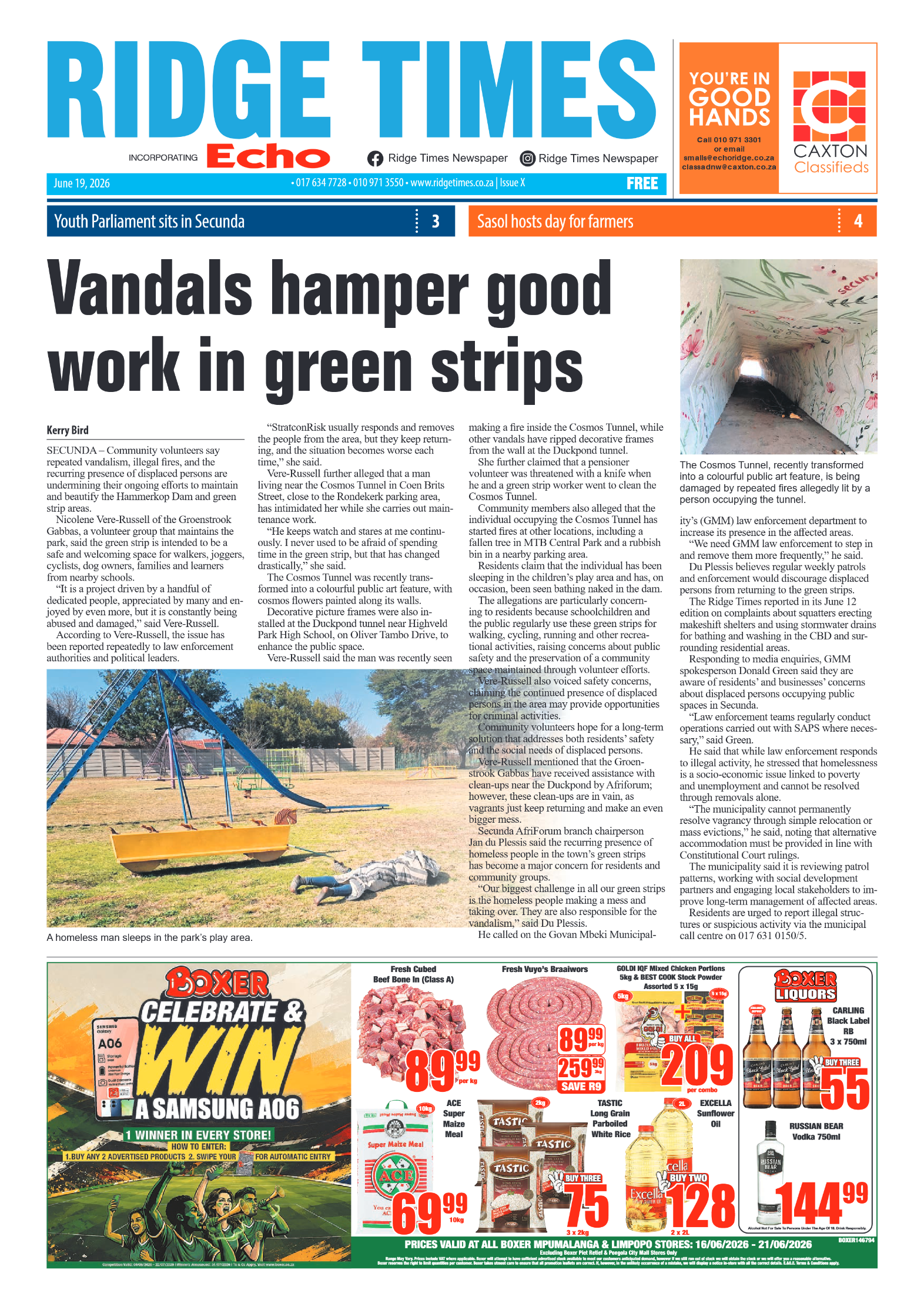 Ridge Times 19 June 2026 page 1