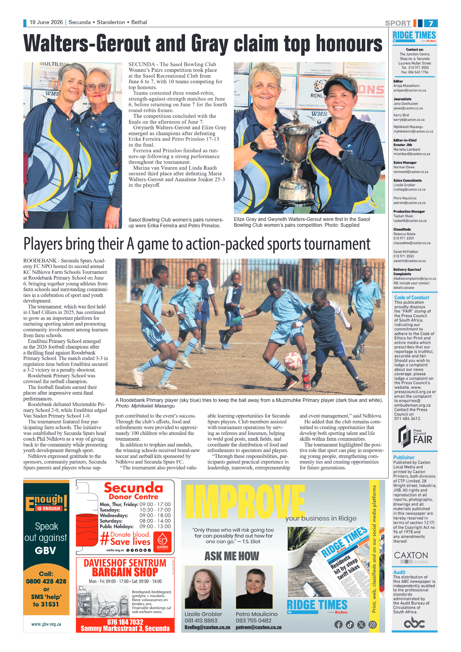 Ridge Times 19 June 2026 page 7