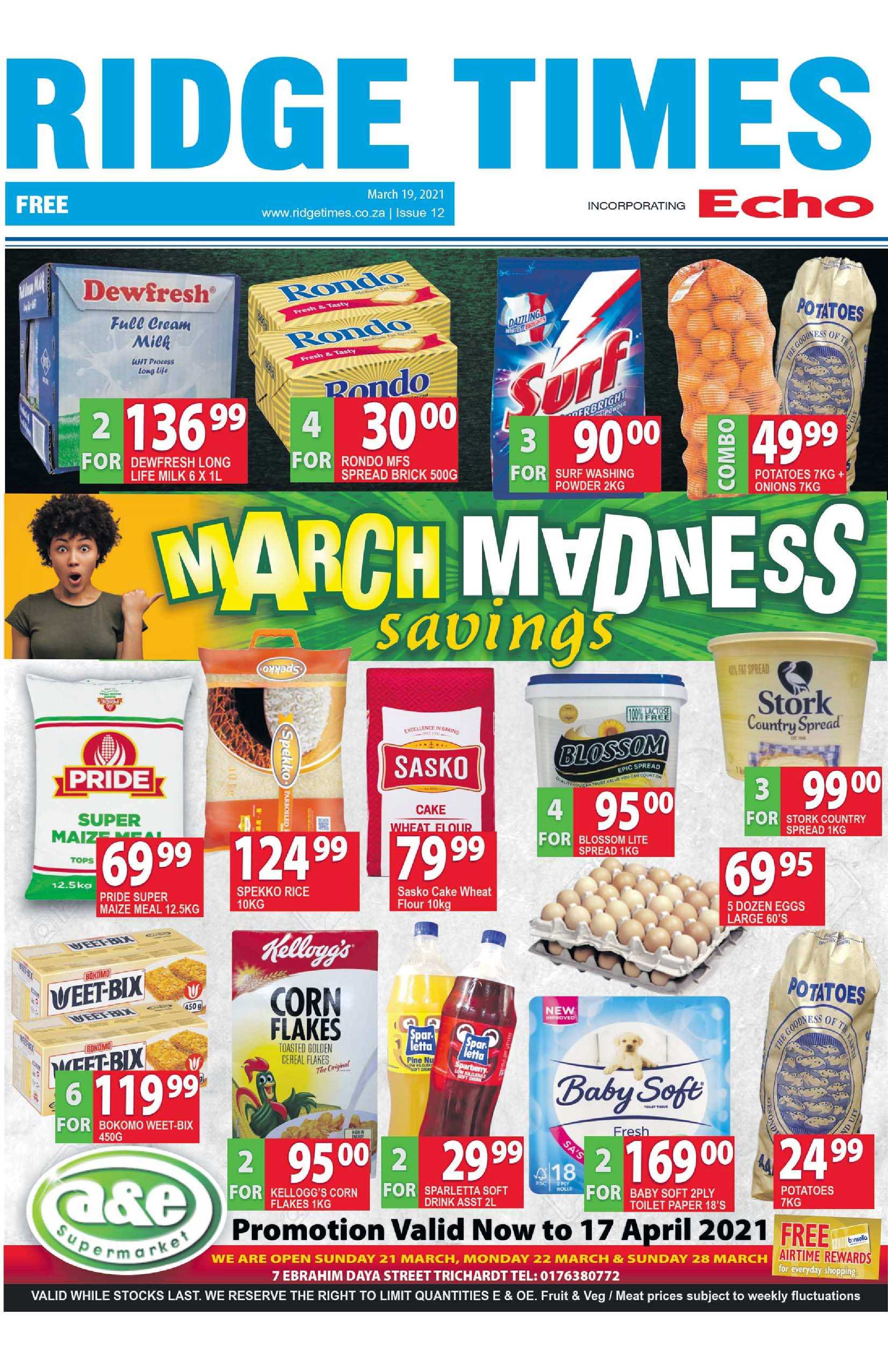 Ridge Times 19 March 2021 page 1