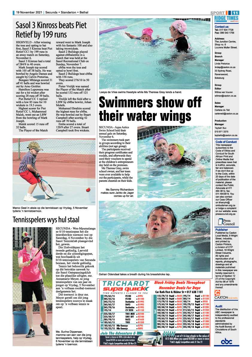 Ridge Times 19 November 2021 page 11