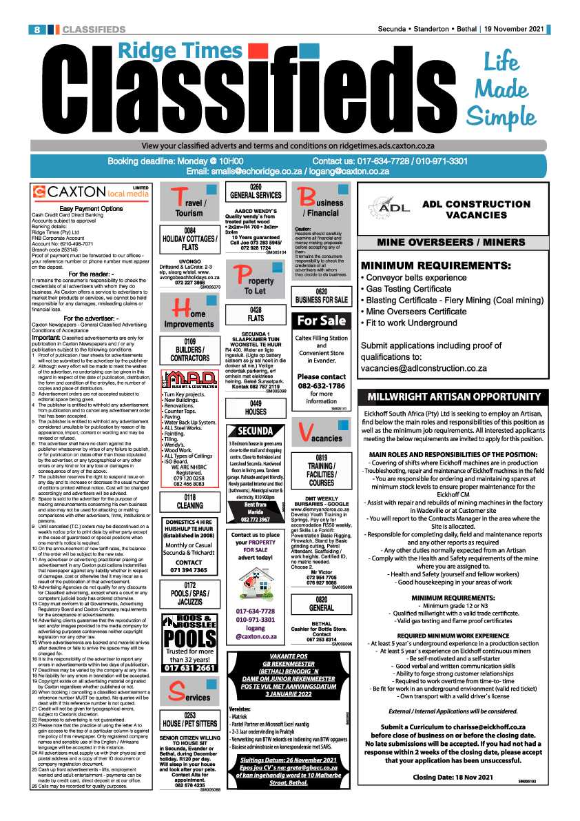Ridge Times 19 November 2021 page 8