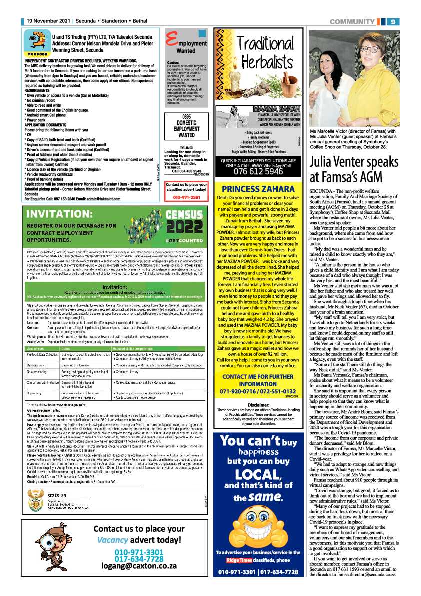 Ridge Times 19 November 2021 page 9