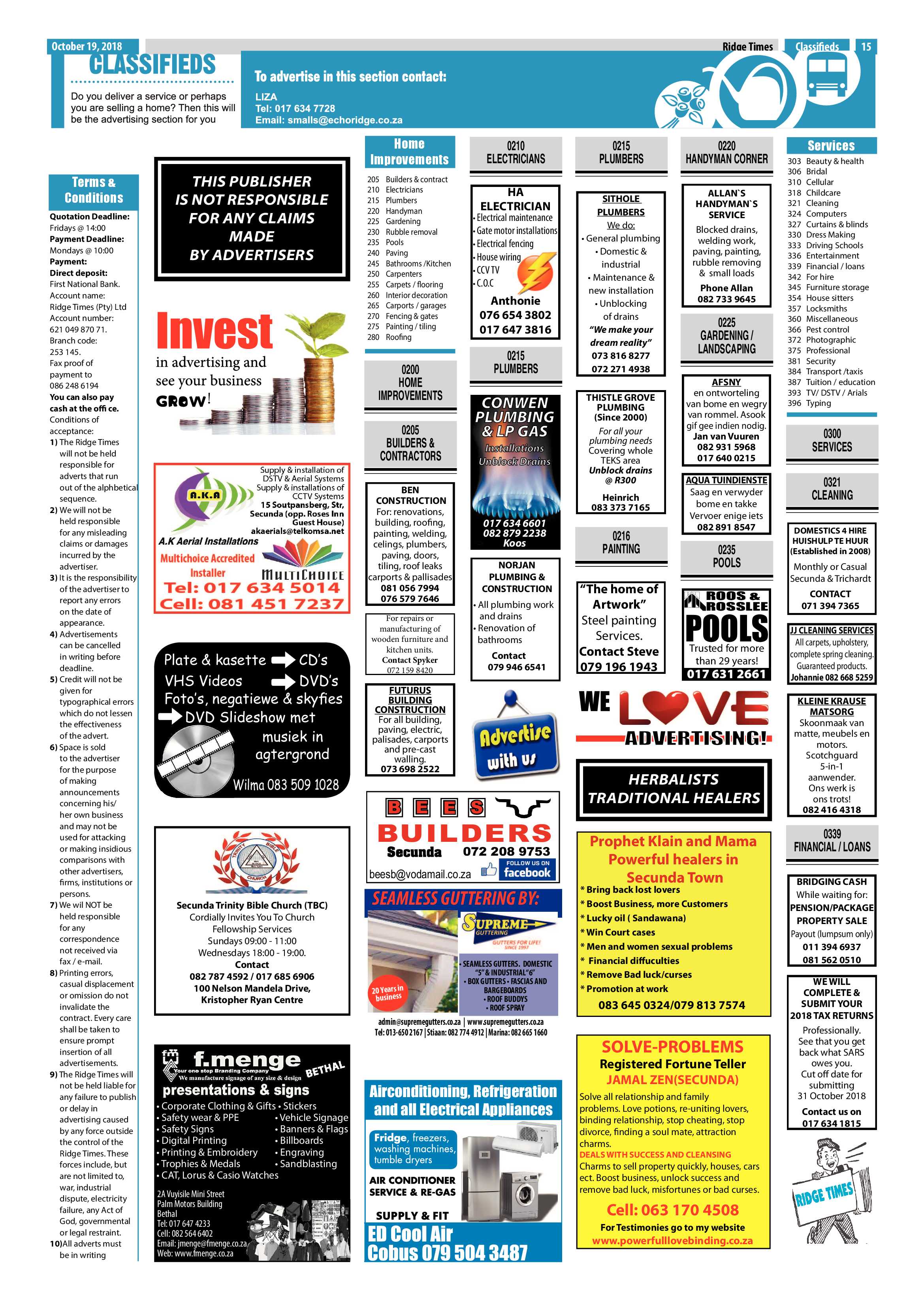 Ridge Times 19 October 2018 page 16