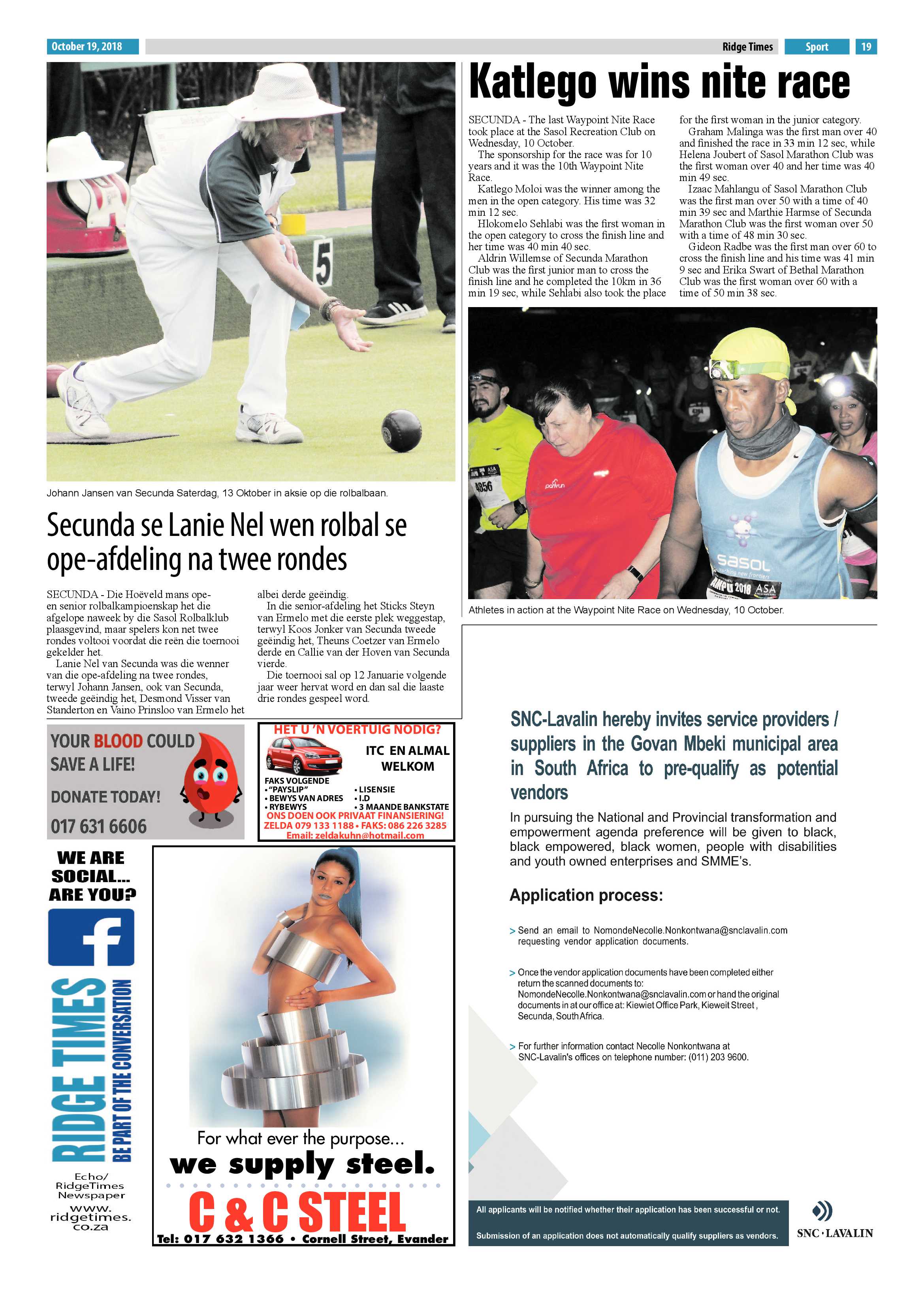 Ridge Times 19 October 2018 page 20
