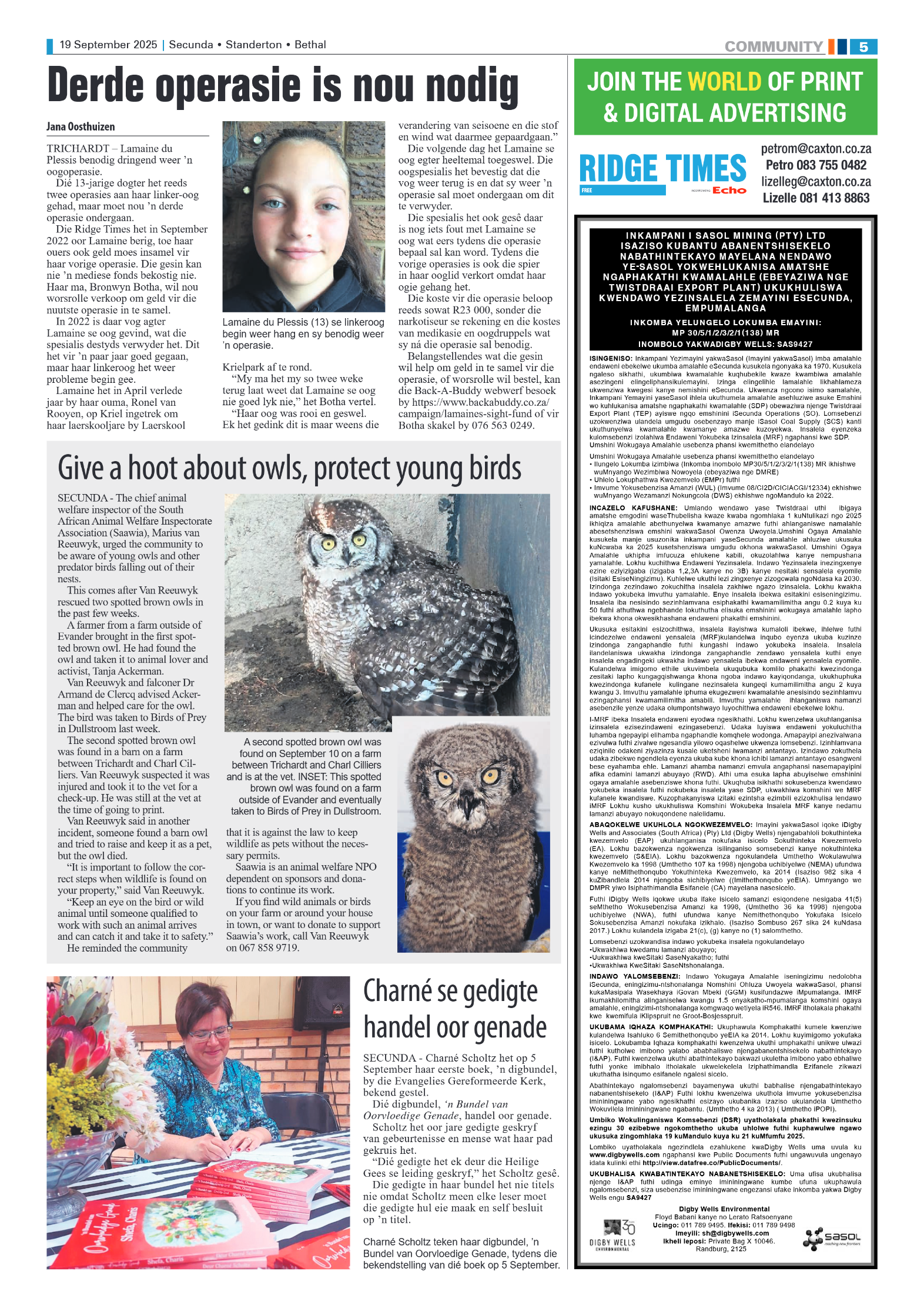 Ridge Times 19 September 2025 page 5