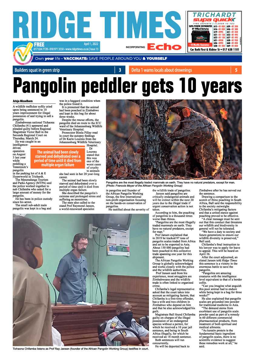 Ridge Times 1 April 2022 page 1