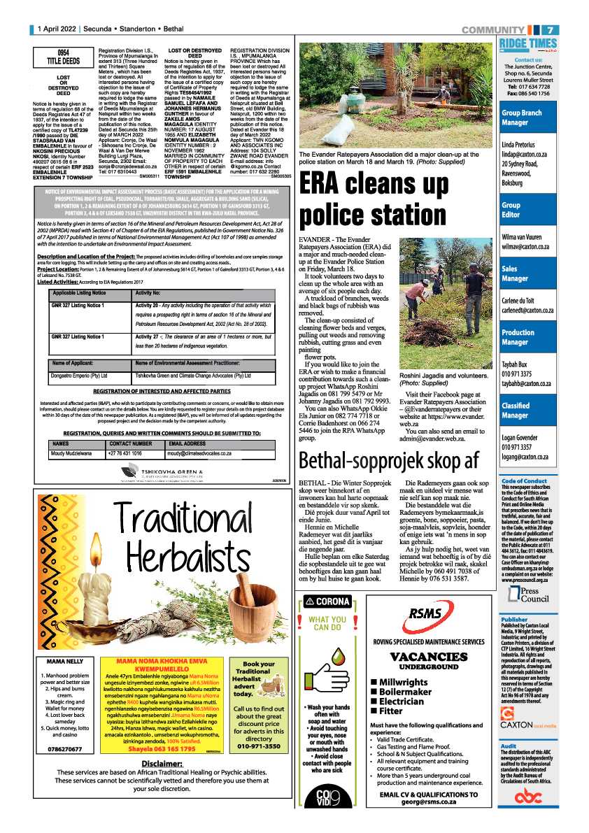 Ridge Times 1 April 2022 page 7